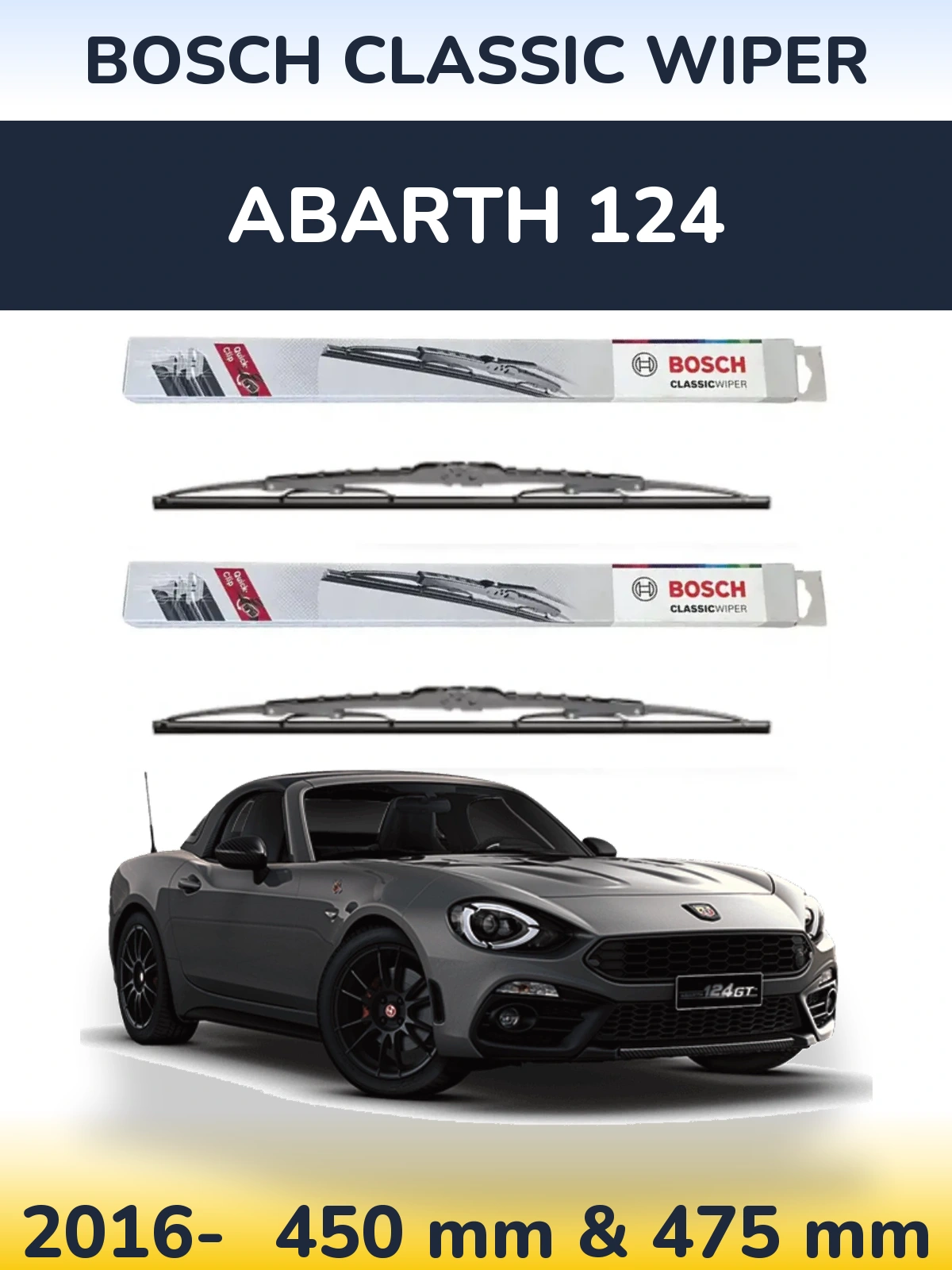 Ștergătoare BOSCH Classic Wiper pentru Abarth 124