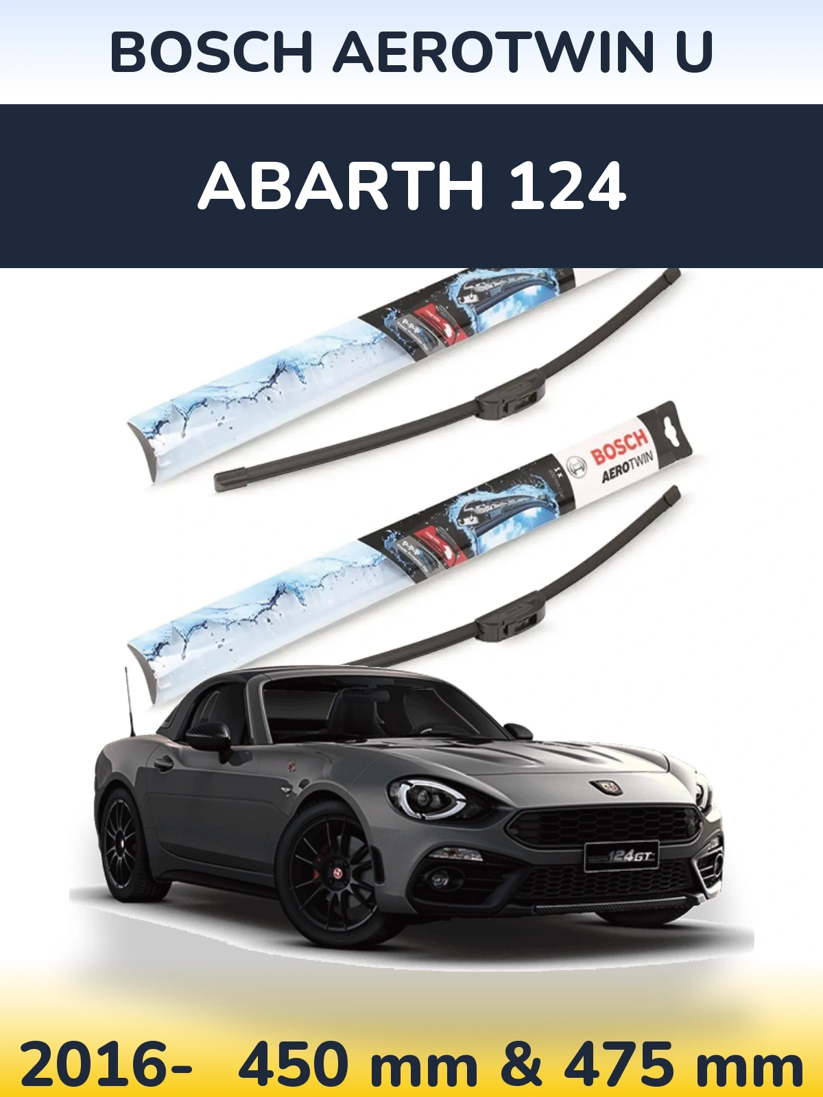 Ștergătoare BOSCH AeroTwin U pentru Abarth 124