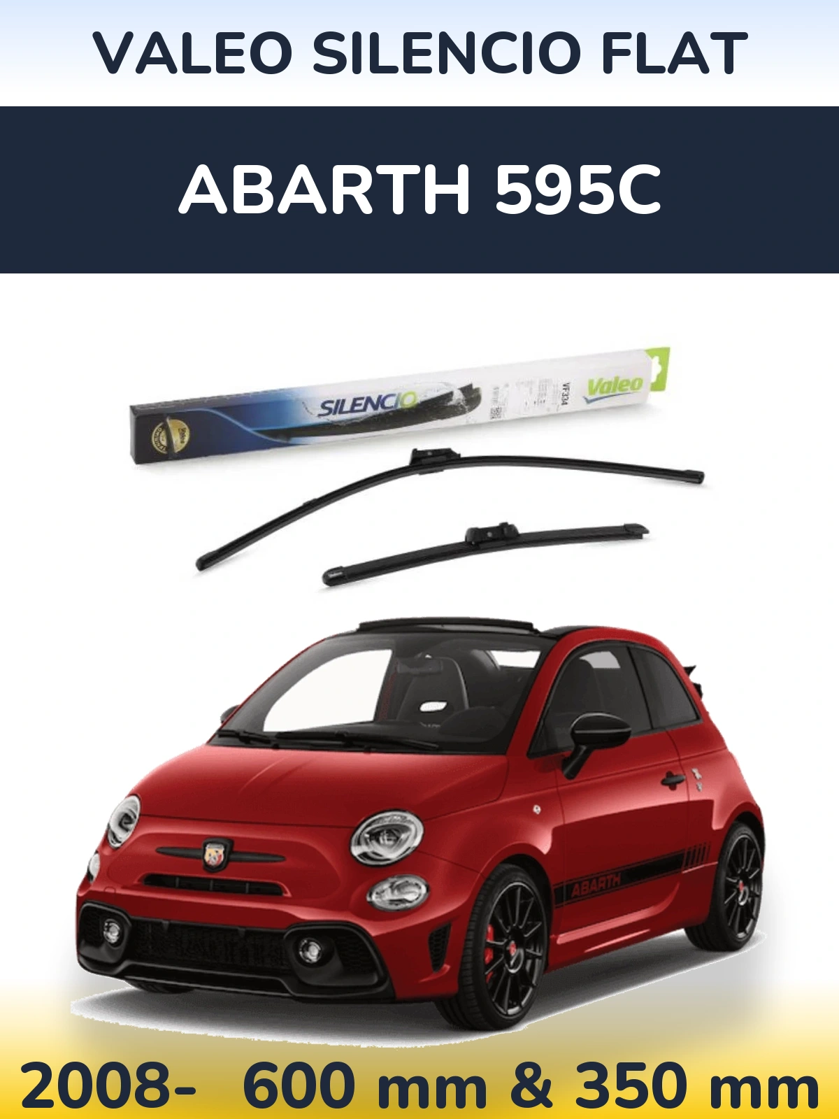 Ștergătoare Valeo Silencio Flat pentru Abarth 595C