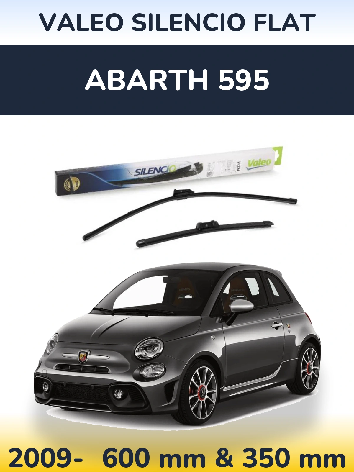Ștergătoare Valeo Silencio Flat pentru Abarth 595
