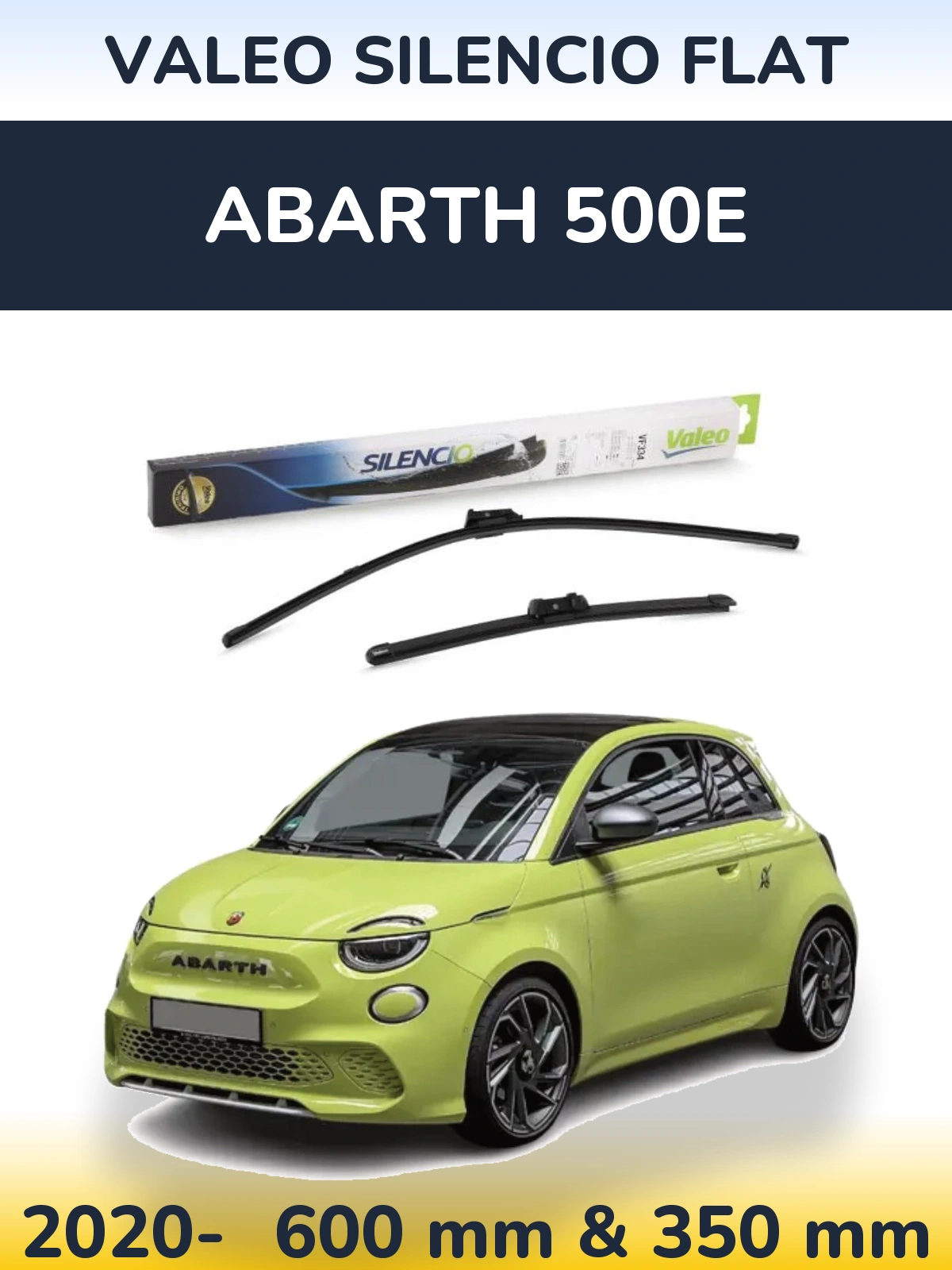 Ștergătoare Valeo Silencio Flat pentru Abarth 500e
