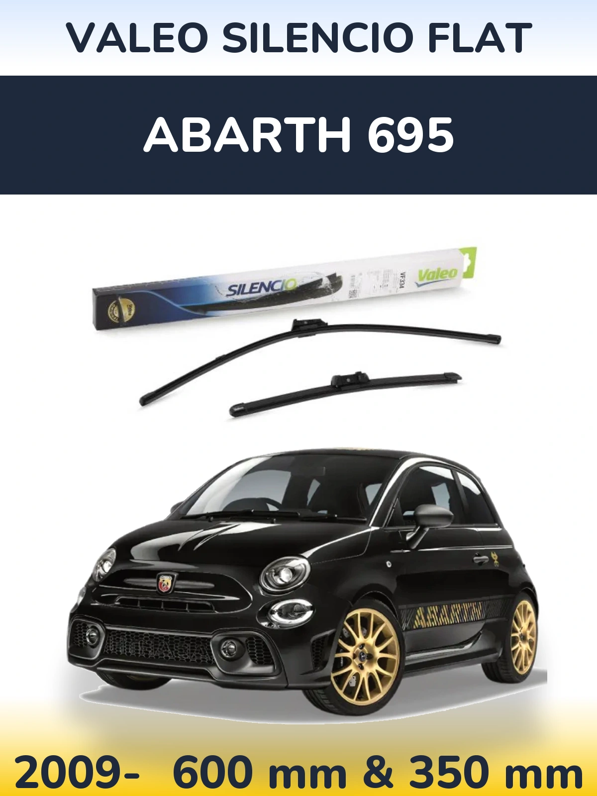 Ștergătoare Valeo Silencio Flat pentru Abarth 695