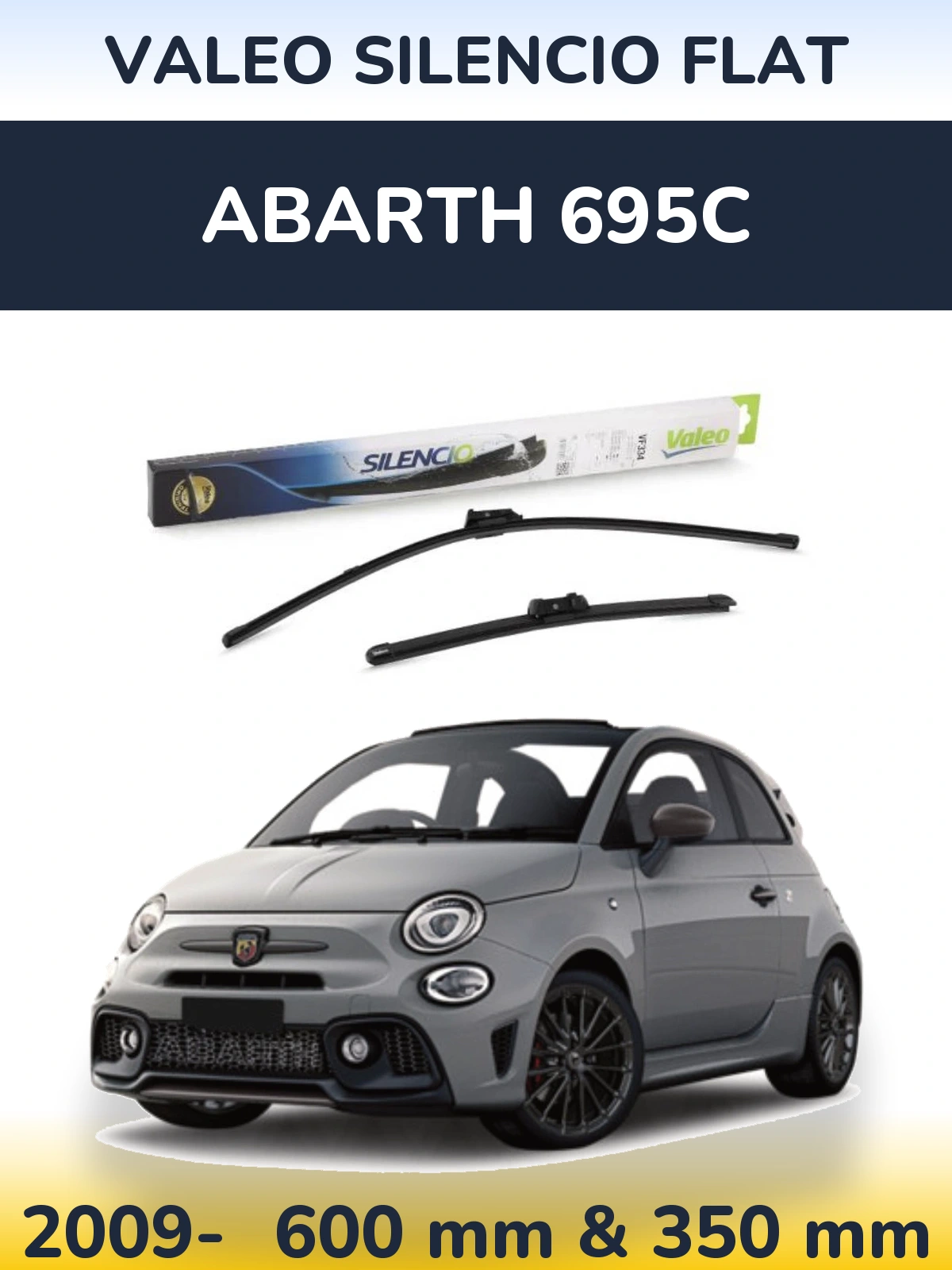 Ștergătoare Valeo Silencio Flat pentru Abarth 695C