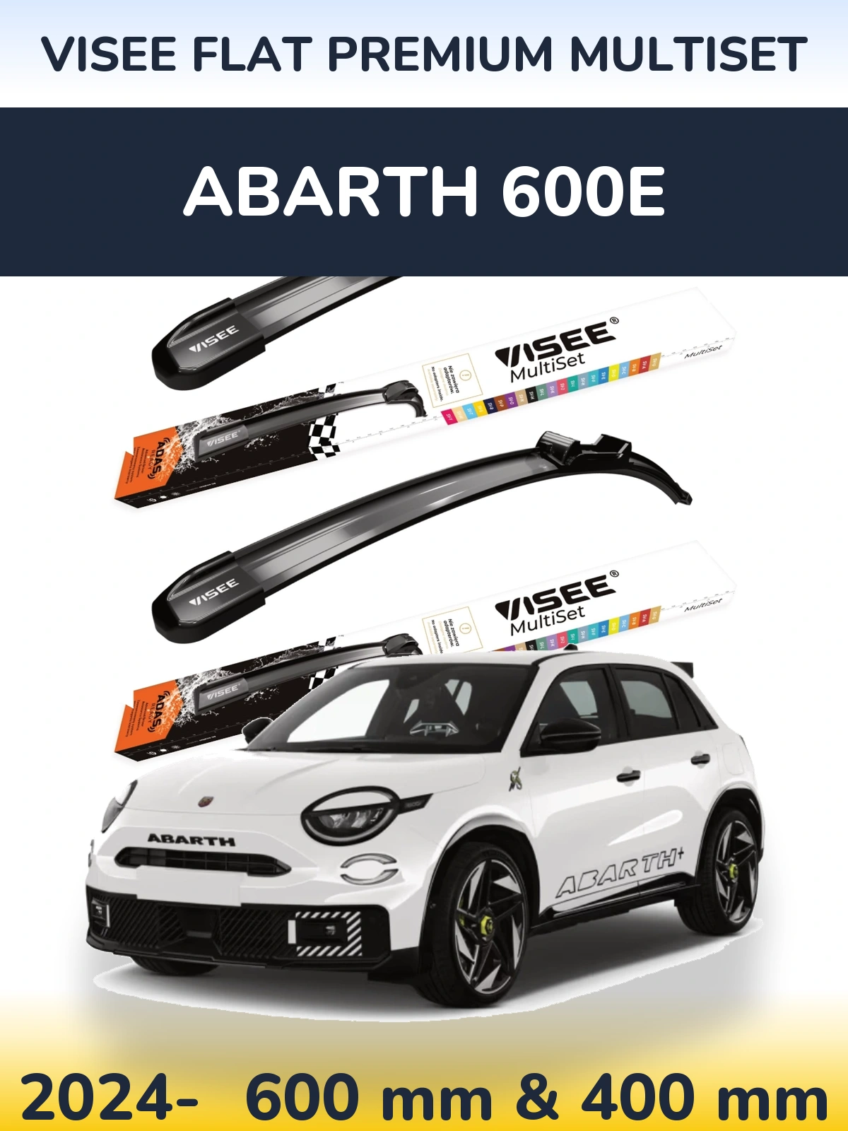 Ștergătoare VISEE FLAT PREMIUM MultiSet pentru Abarth 600e