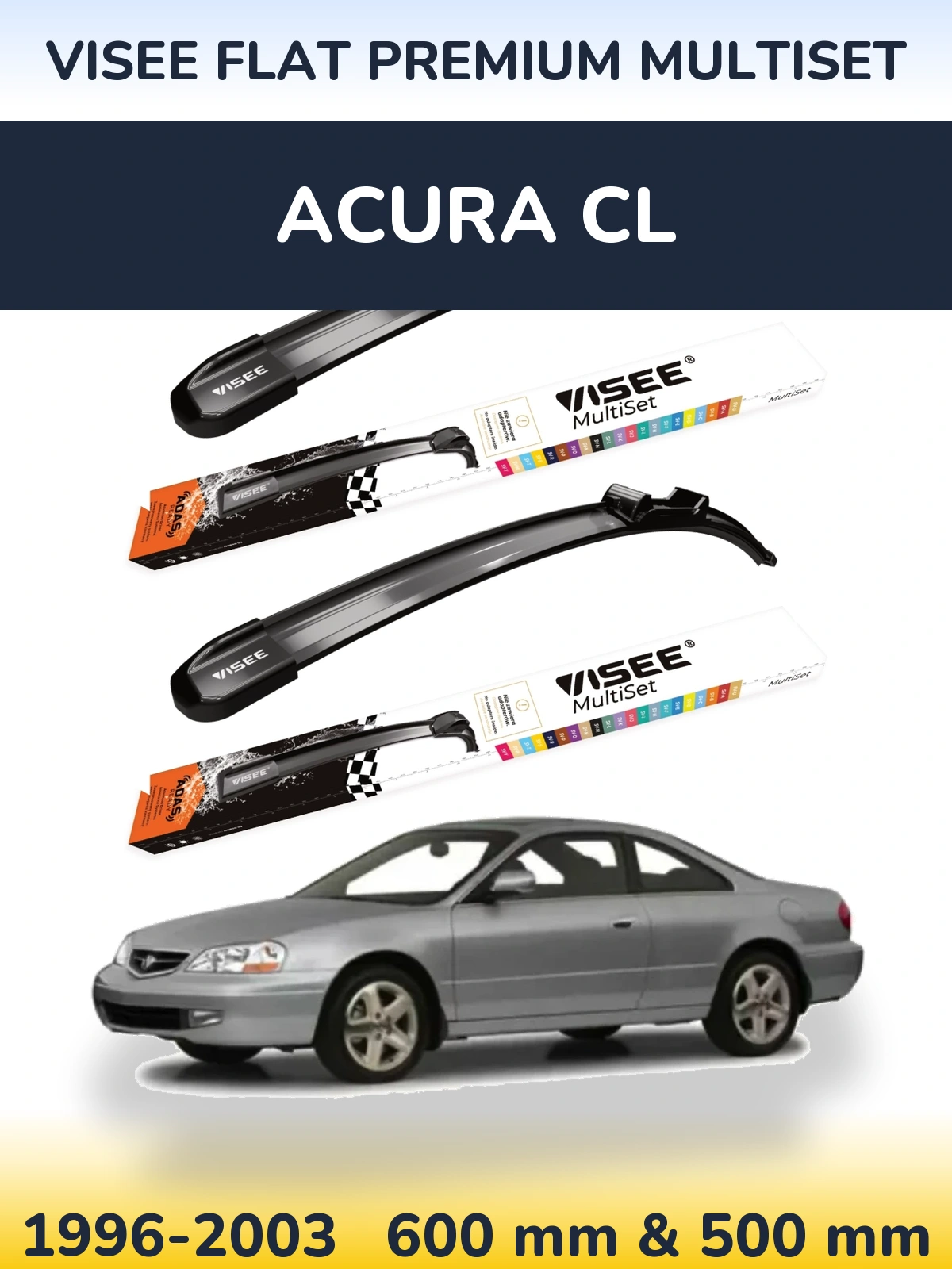 Ștergătoare VISEE FLAT PREMIUM MultiSet pentru Acura CL