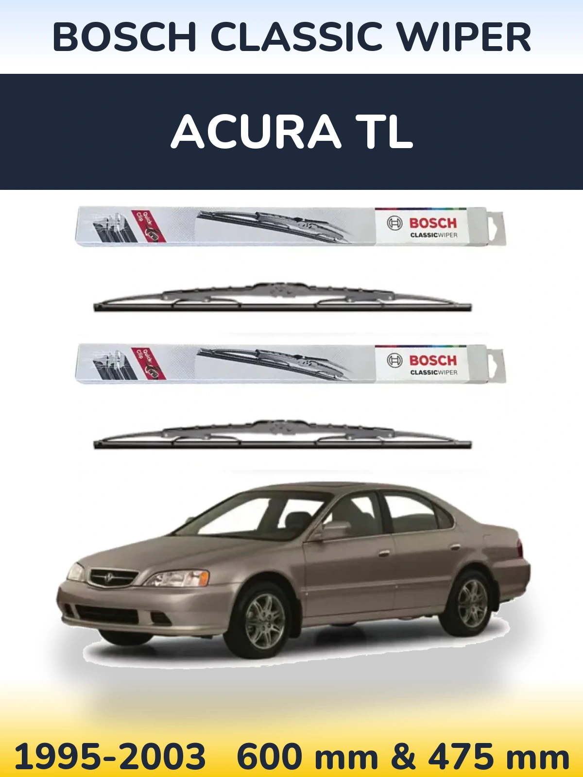 Ștergătoare BOSCH Classic Wiper pentru Acura TL