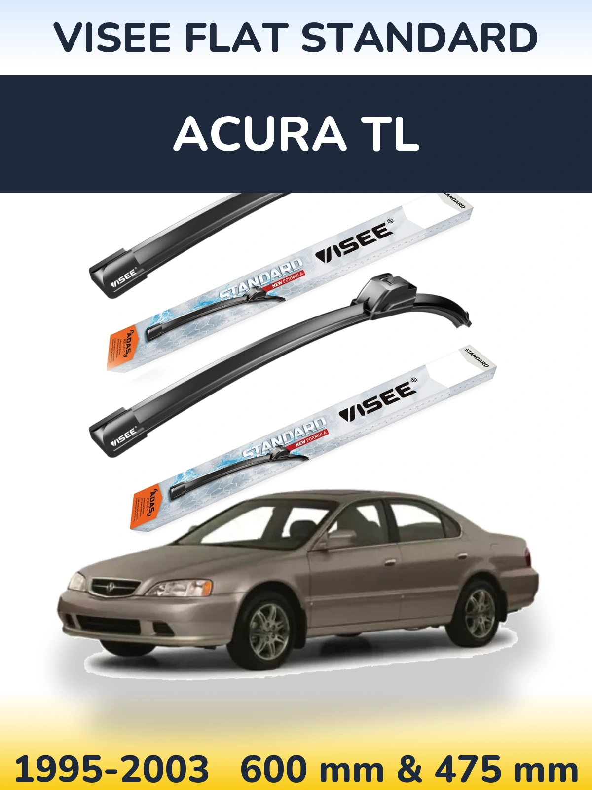 Ștergătoare VISEE FLAT STANDARD pentru Acura TL