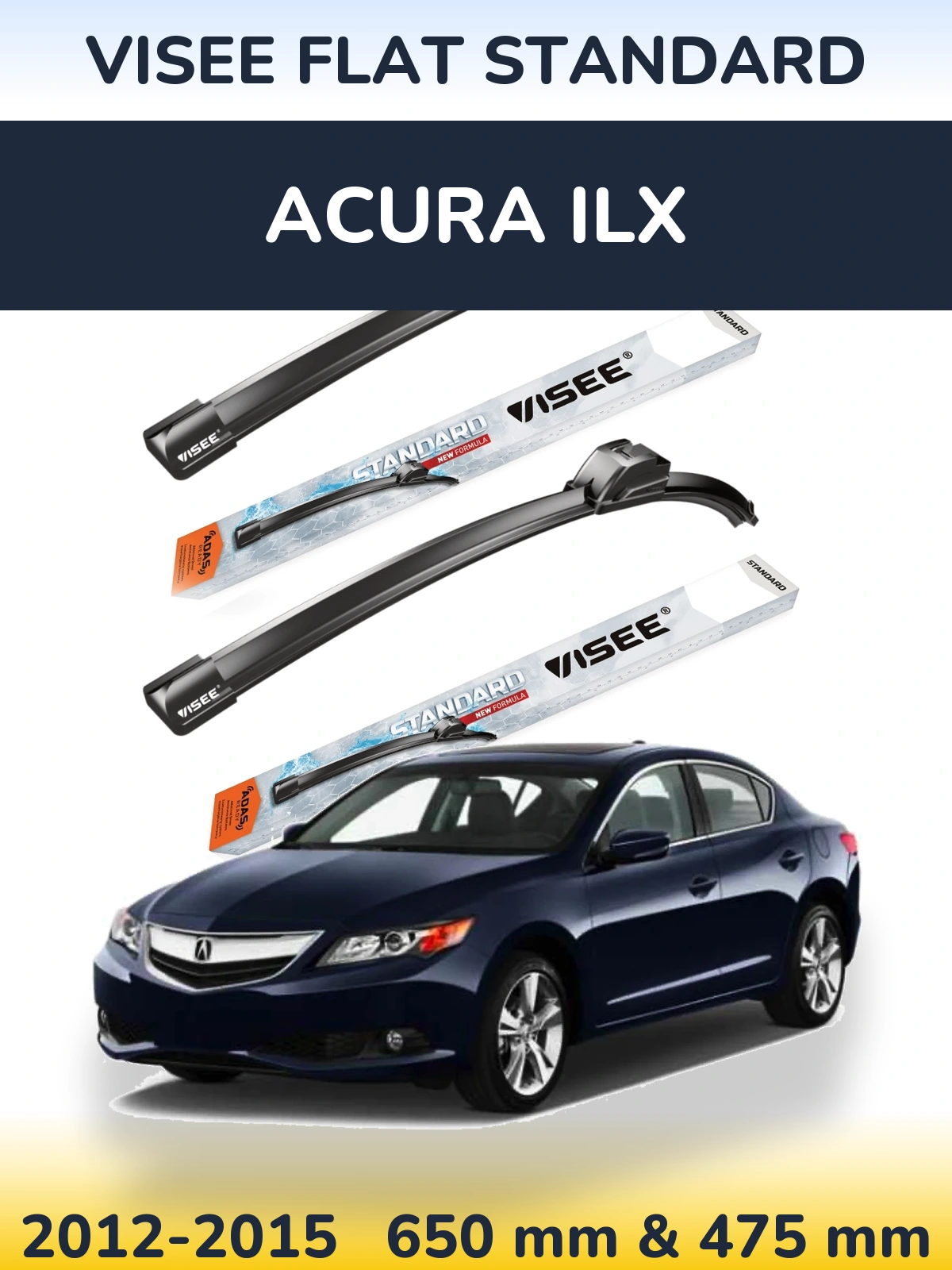 Ștergătoare VISEE FLAT STANDARD pentru Acura ILX