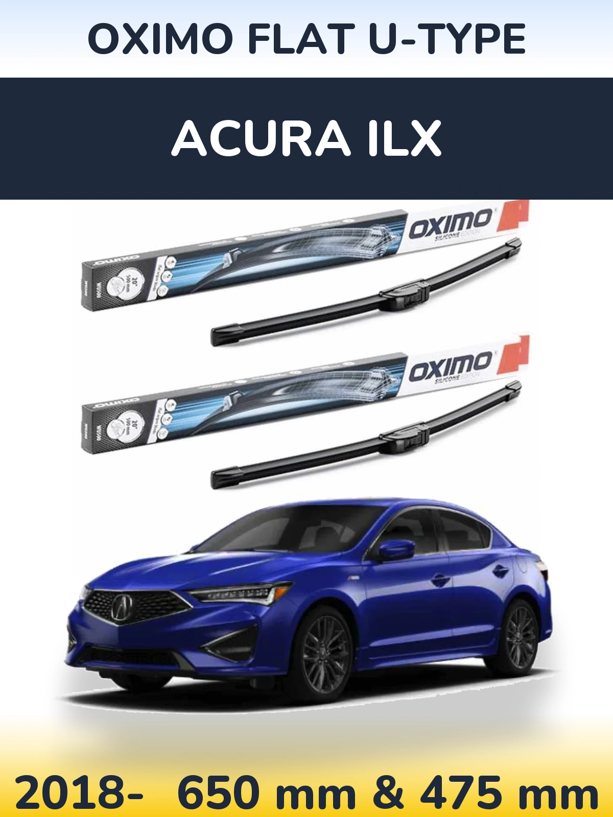 Ștergătoare Oximo Flat U-type pentru Acura ILX