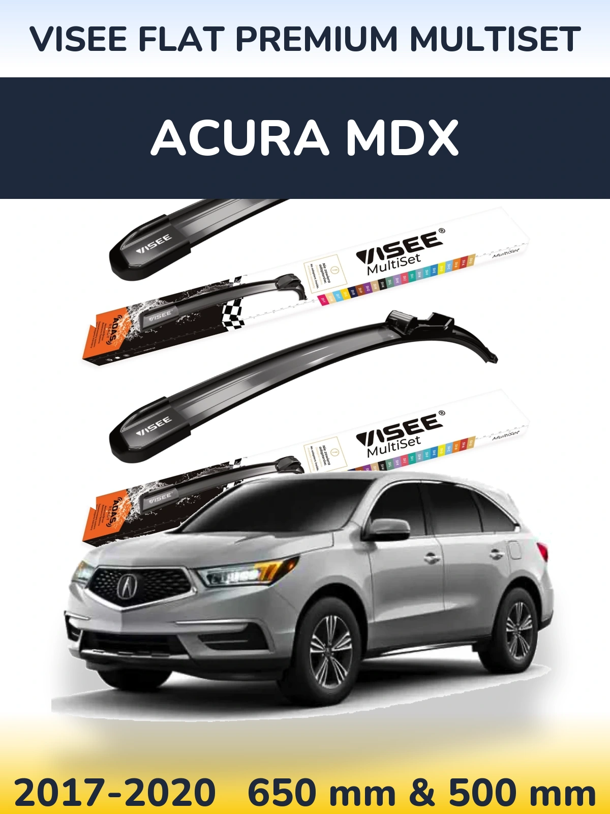 Ștergătoare VISEE FLAT PREMIUM MultiSet pentru Acura MDX