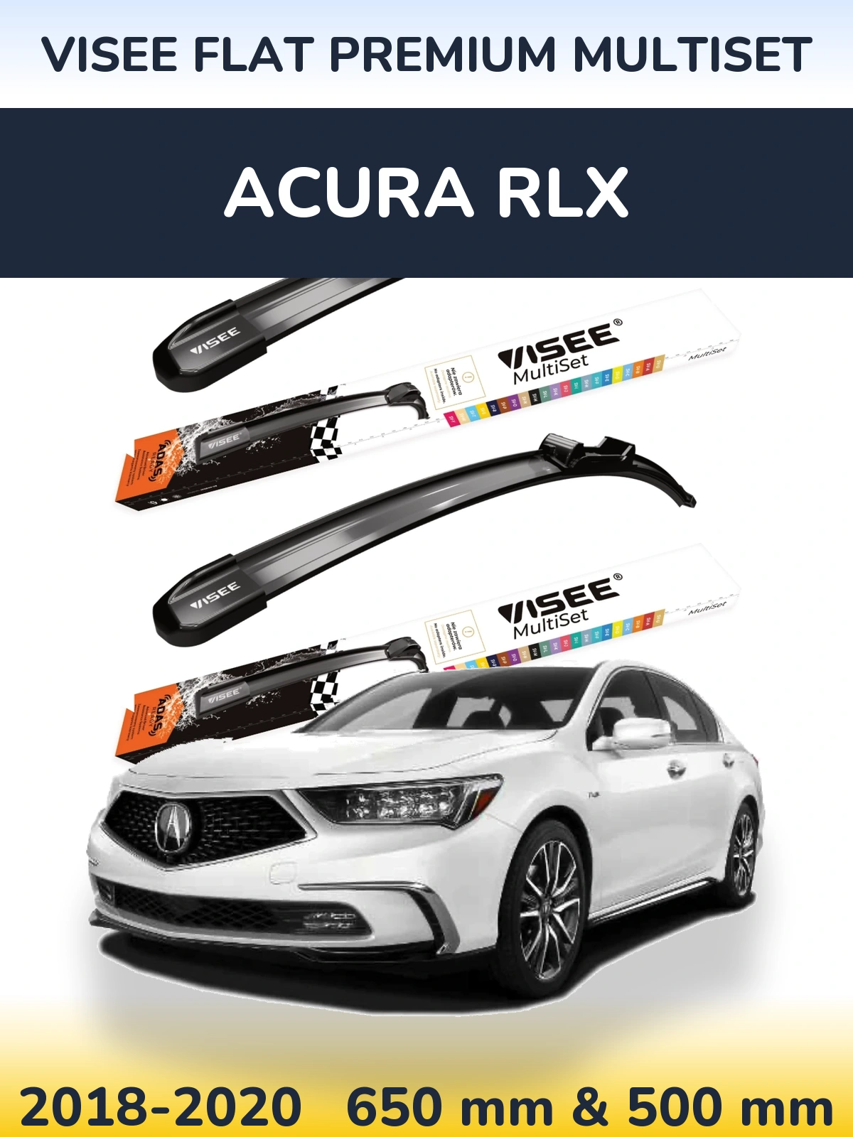 Ștergătoare VISEE FLAT PREMIUM MultiSet pentru Acura RLX
