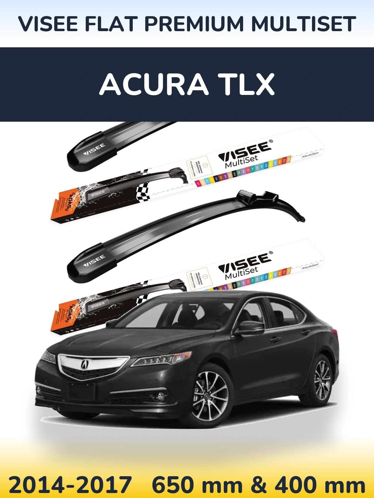 Ștergătoare VISEE FLAT PREMIUM MultiSet pentru Acura TLX