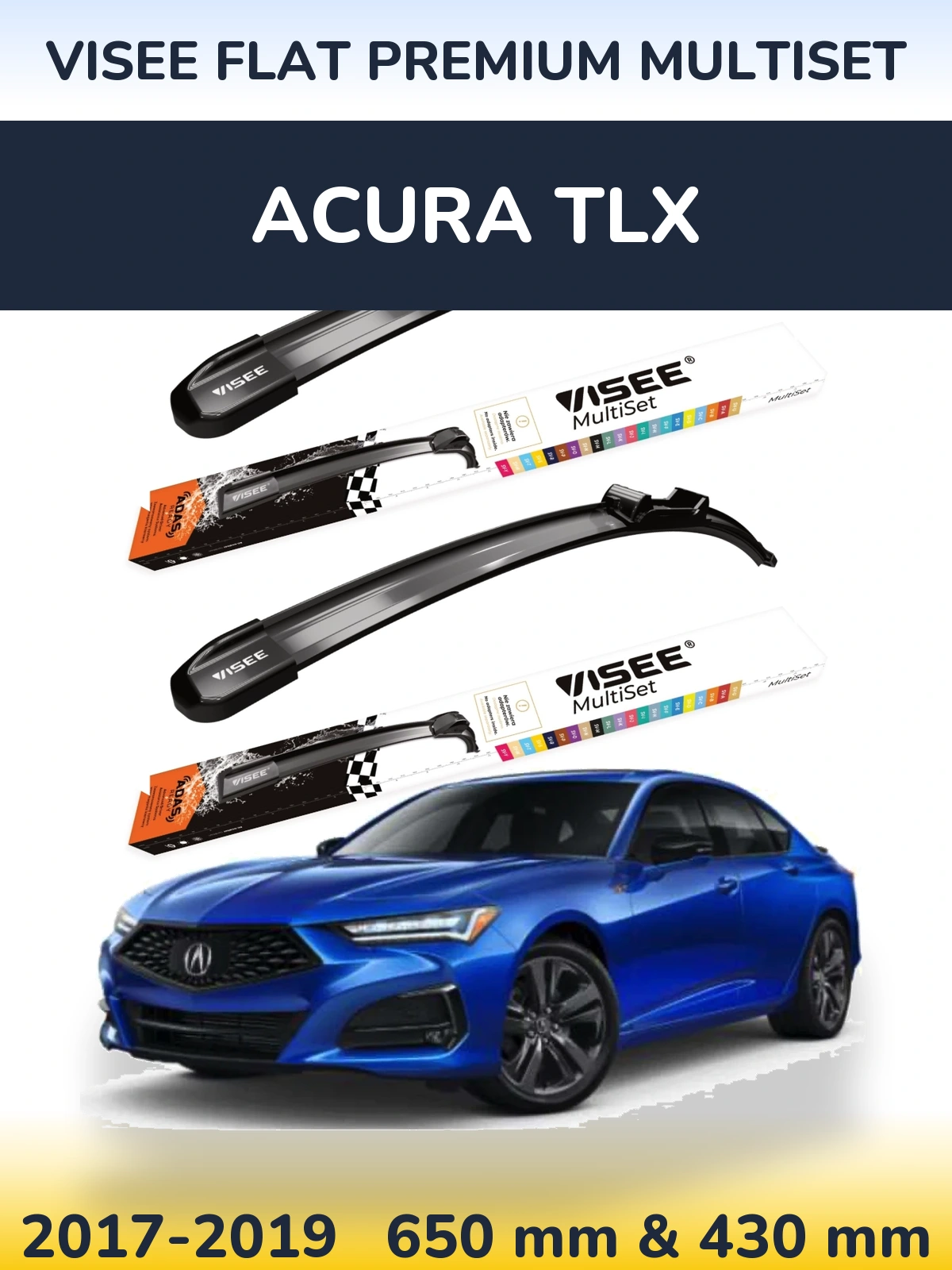 Ștergătoare VISEE FLAT PREMIUM MultiSet pentru Acura TLX