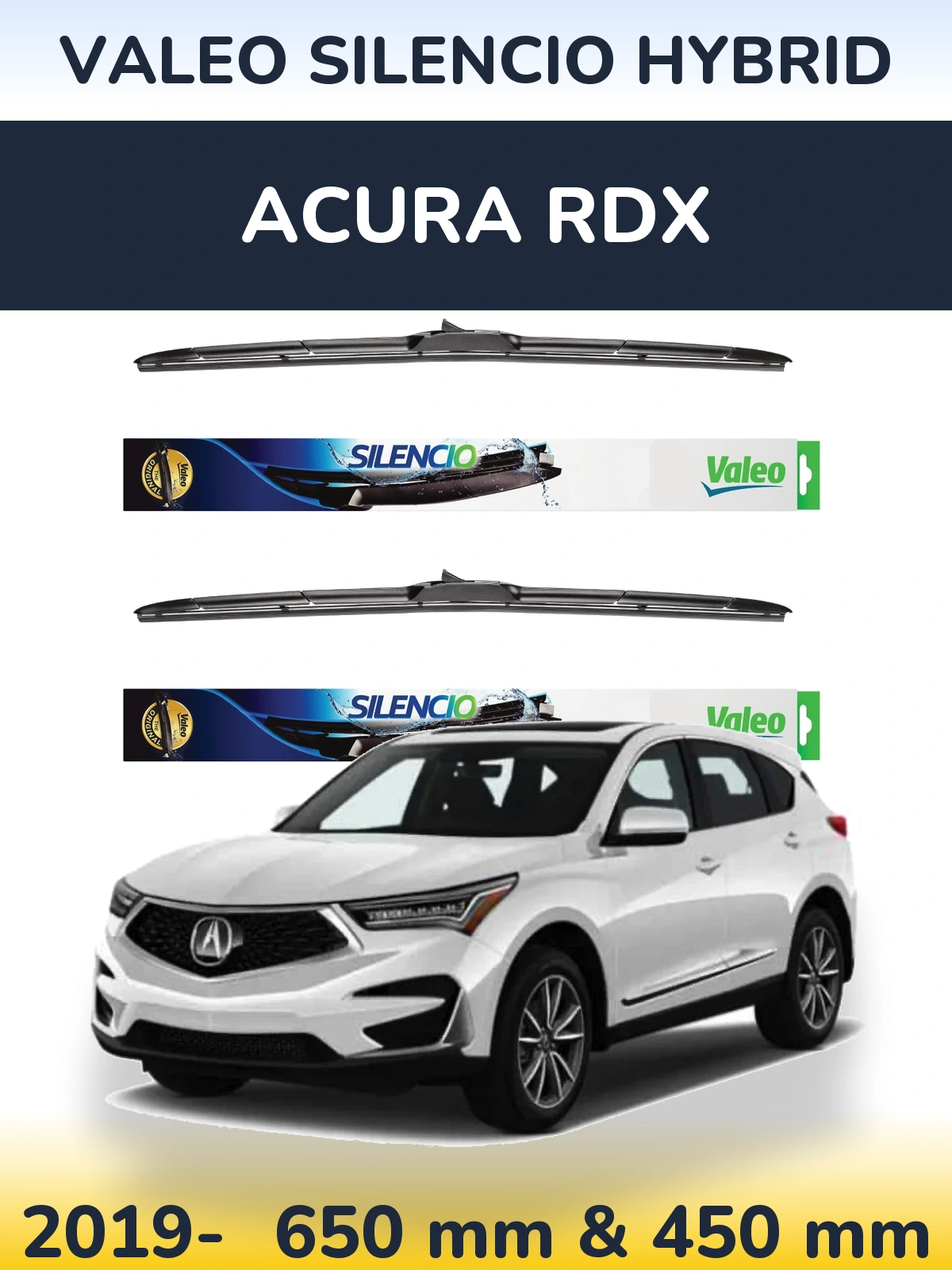 Ștergătoare Valeo Silencio Hybrid pentru Acura RDX