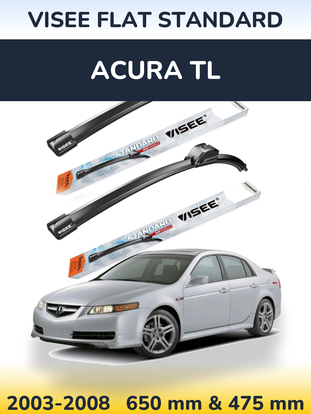 Ștergătoare VISEE FLAT STANDARD pentru Acura TL