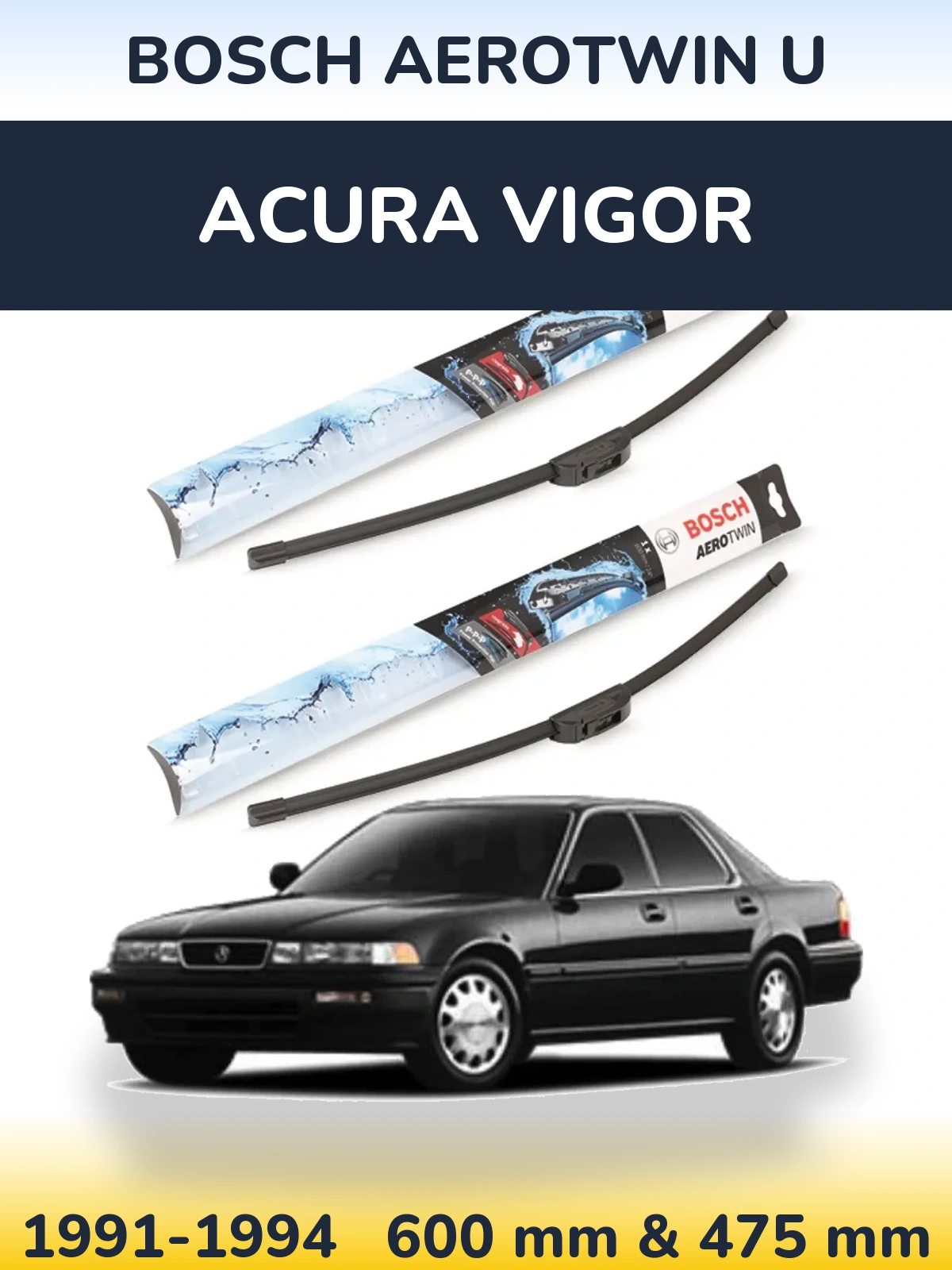 Ștergătoare BOSCH AeroTwin U pentru Acura Vigor