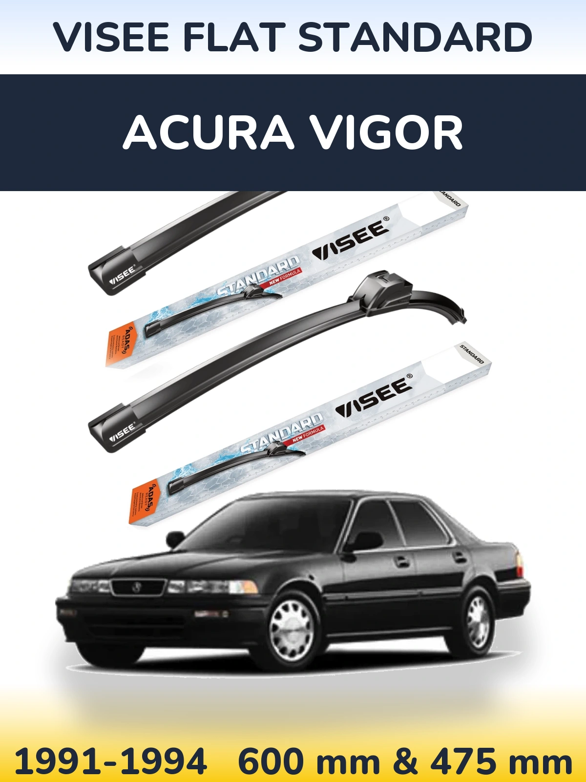 Ștergătoare VISEE FLAT STANDARD pentru Acura Vigor