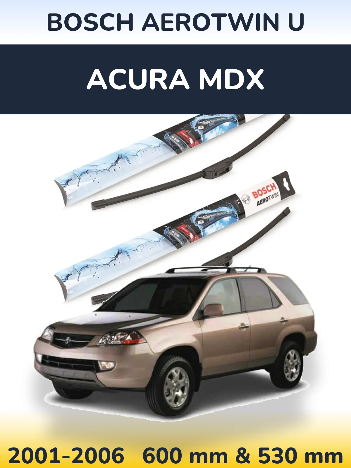 Ștergătoare BOSCH AeroTwin U pentru Acura MDX