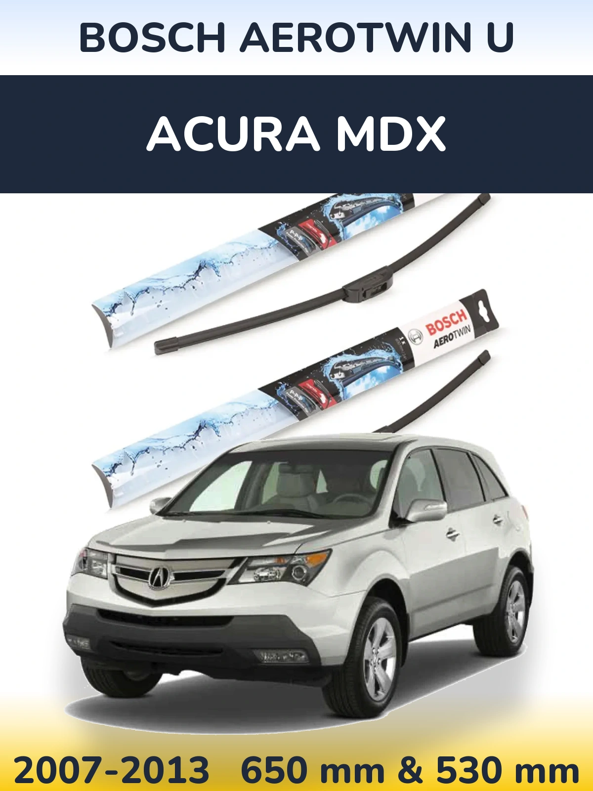 Ștergătoare BOSCH AeroTwin U pentru Acura MDX