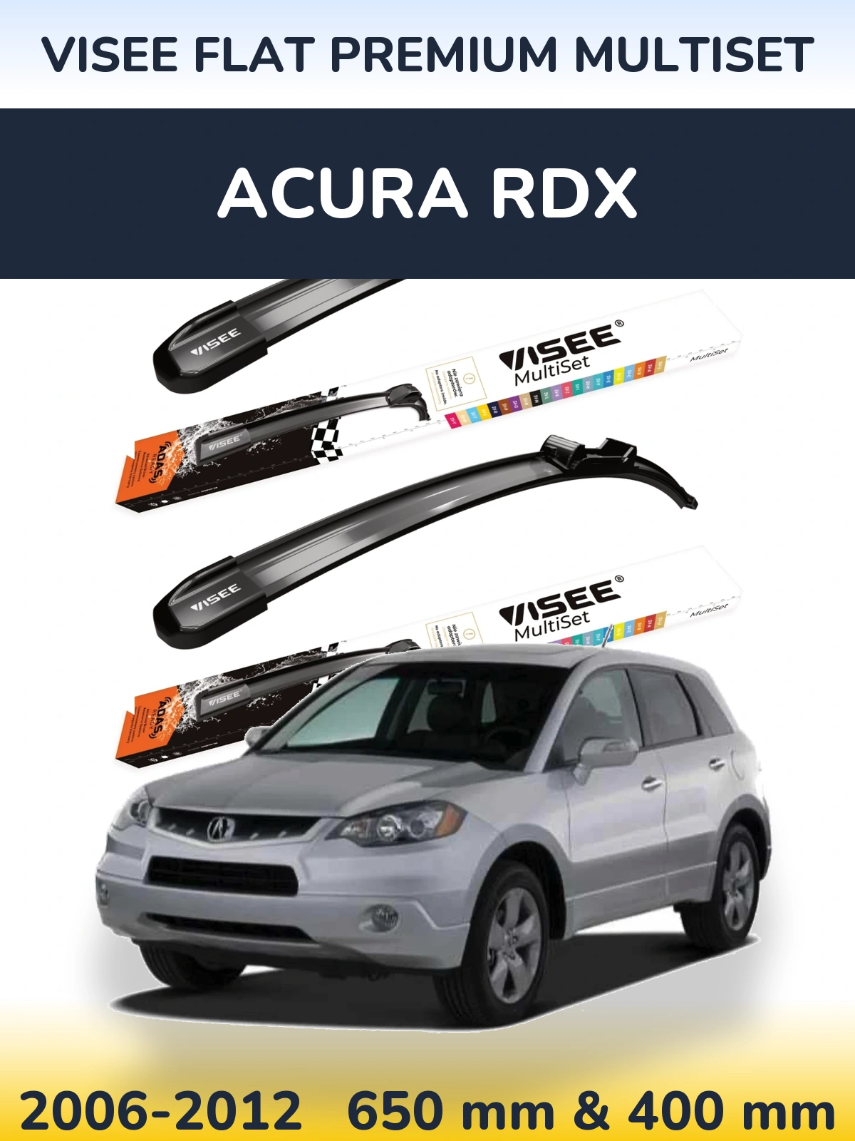 Ștergătoare VISEE FLAT PREMIUM MultiSet pentru Acura RDX