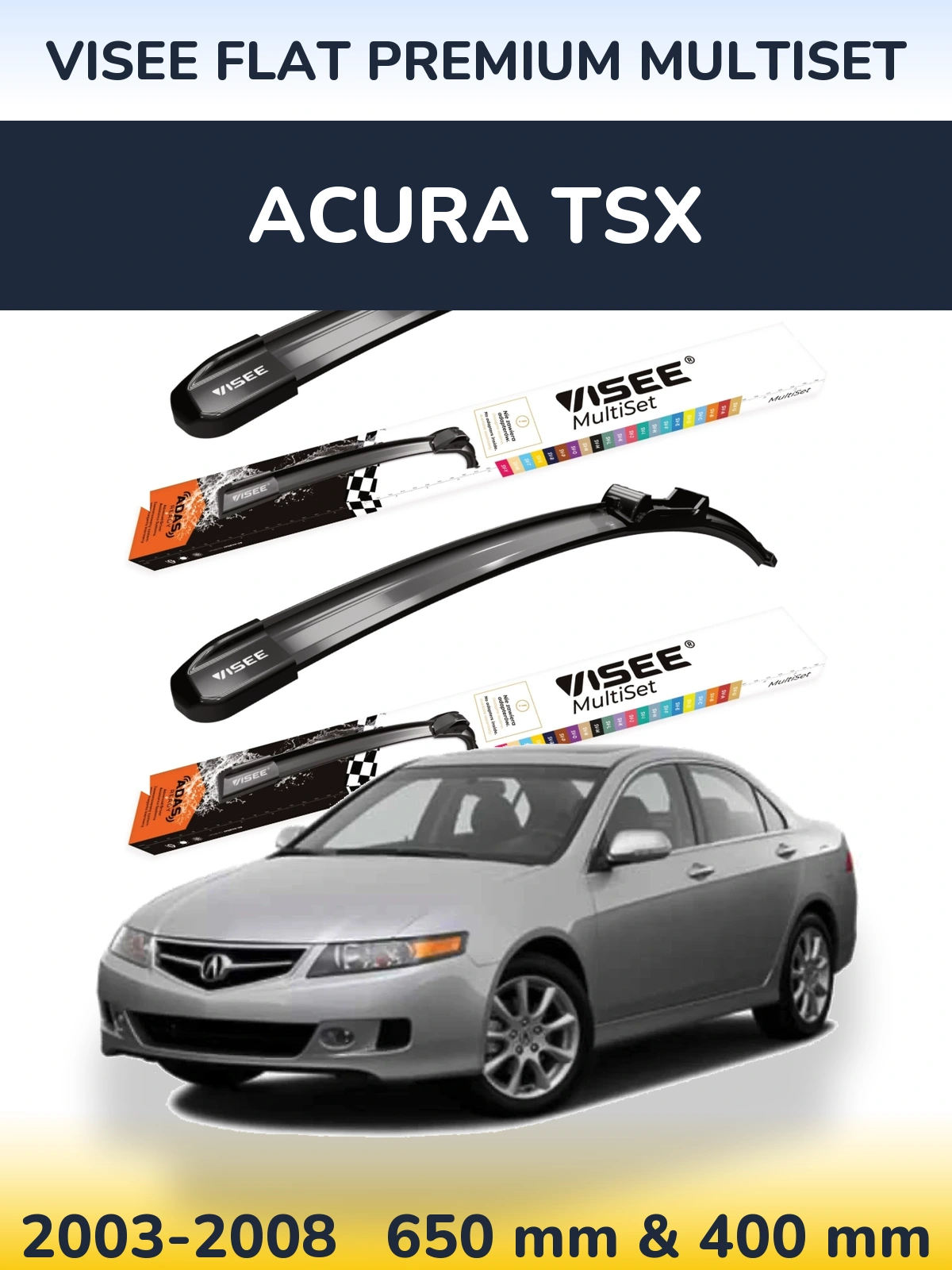 Ștergătoare VISEE FLAT PREMIUM MultiSet pentru Acura TSX