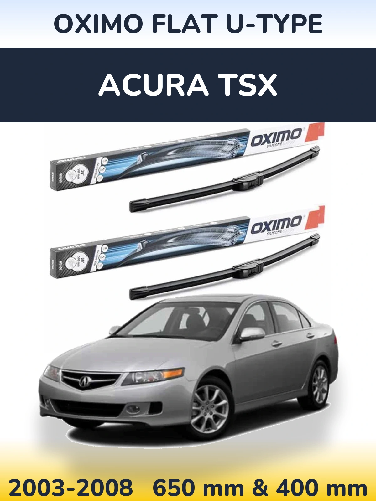 Ștergătoare Oximo Flat U-type pentru Acura TSX