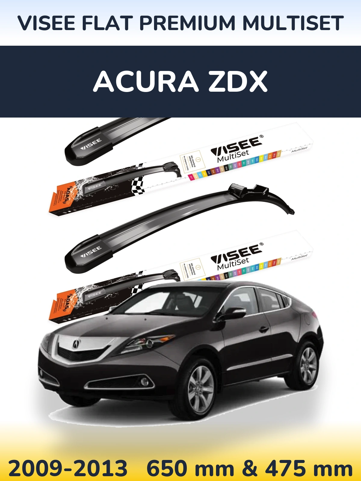 Ștergătoare VISEE FLAT PREMIUM MultiSet pentru Acura ZDX