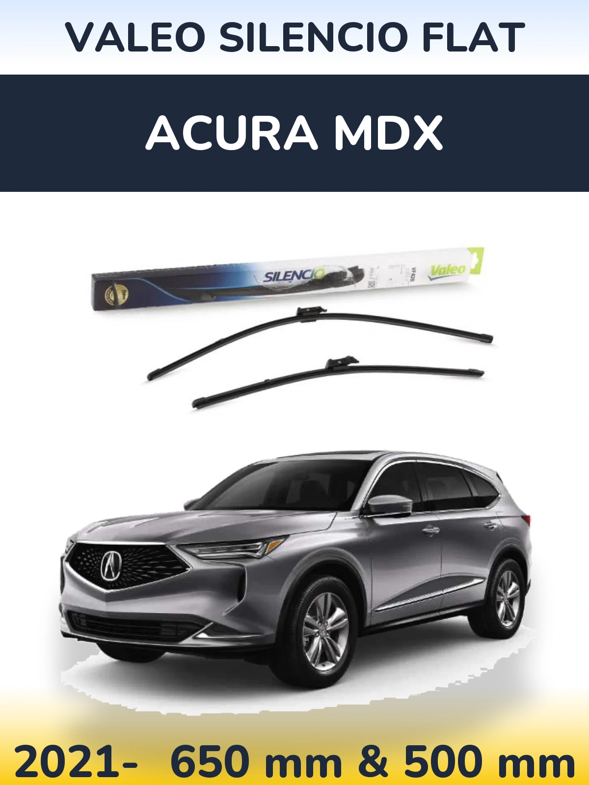 Ștergătoare Valeo Silencio Flat pentru Acura MDX