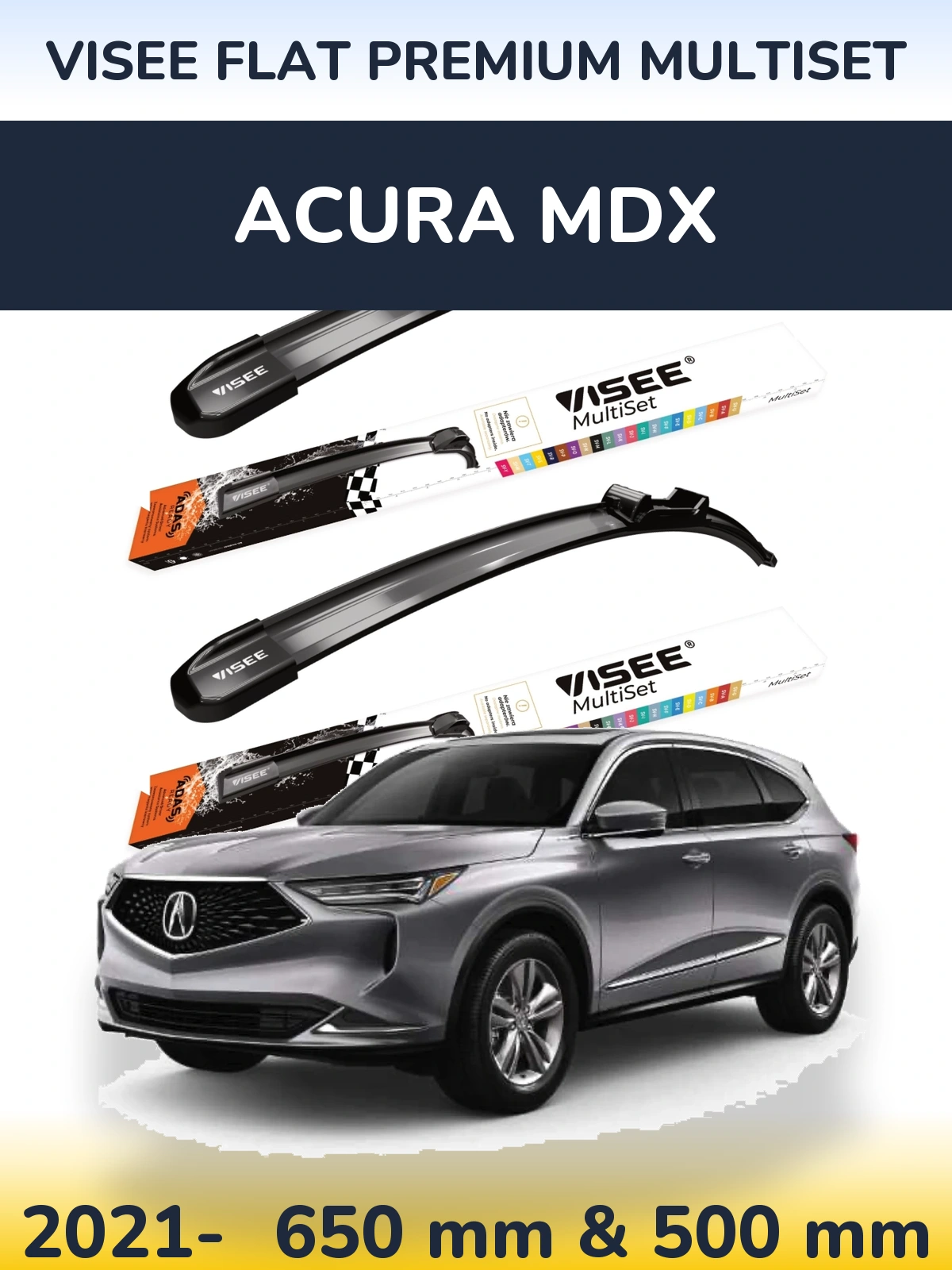 Ștergătoare VISEE FLAT PREMIUM MultiSet pentru Acura MDX