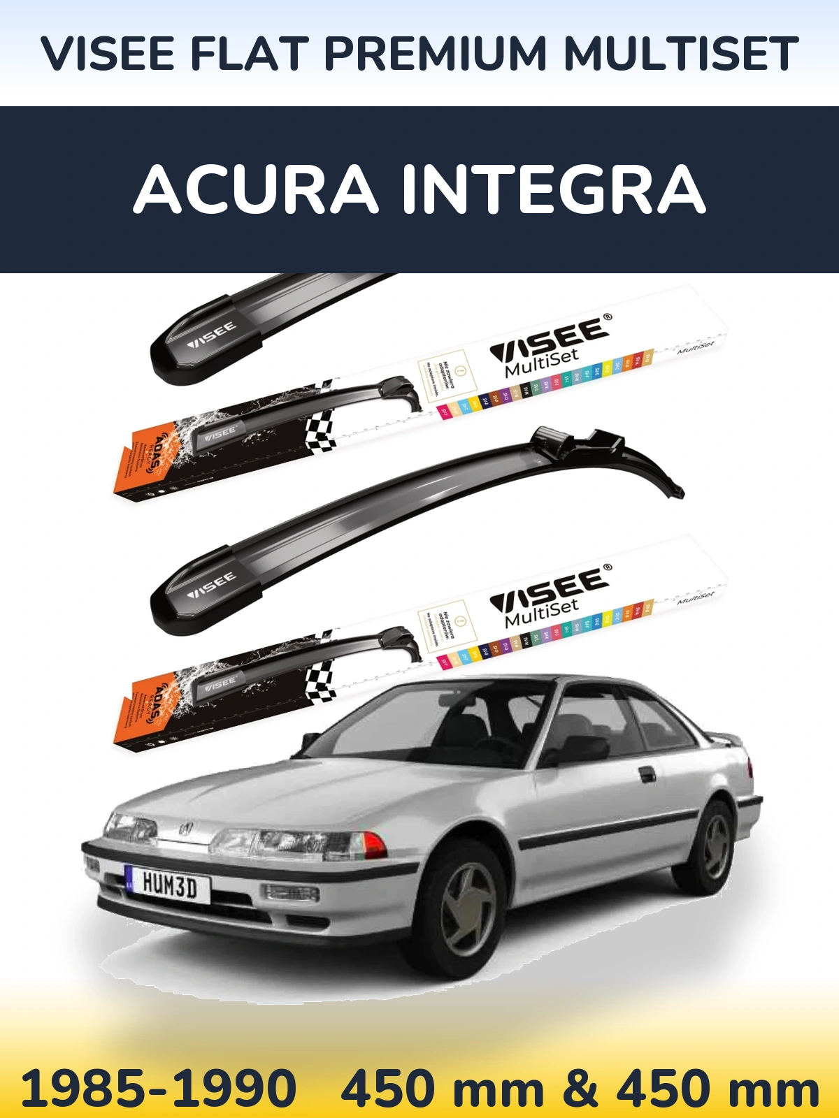 Ștergătoare VISEE FLAT PREMIUM MultiSet pentru Acura Integra