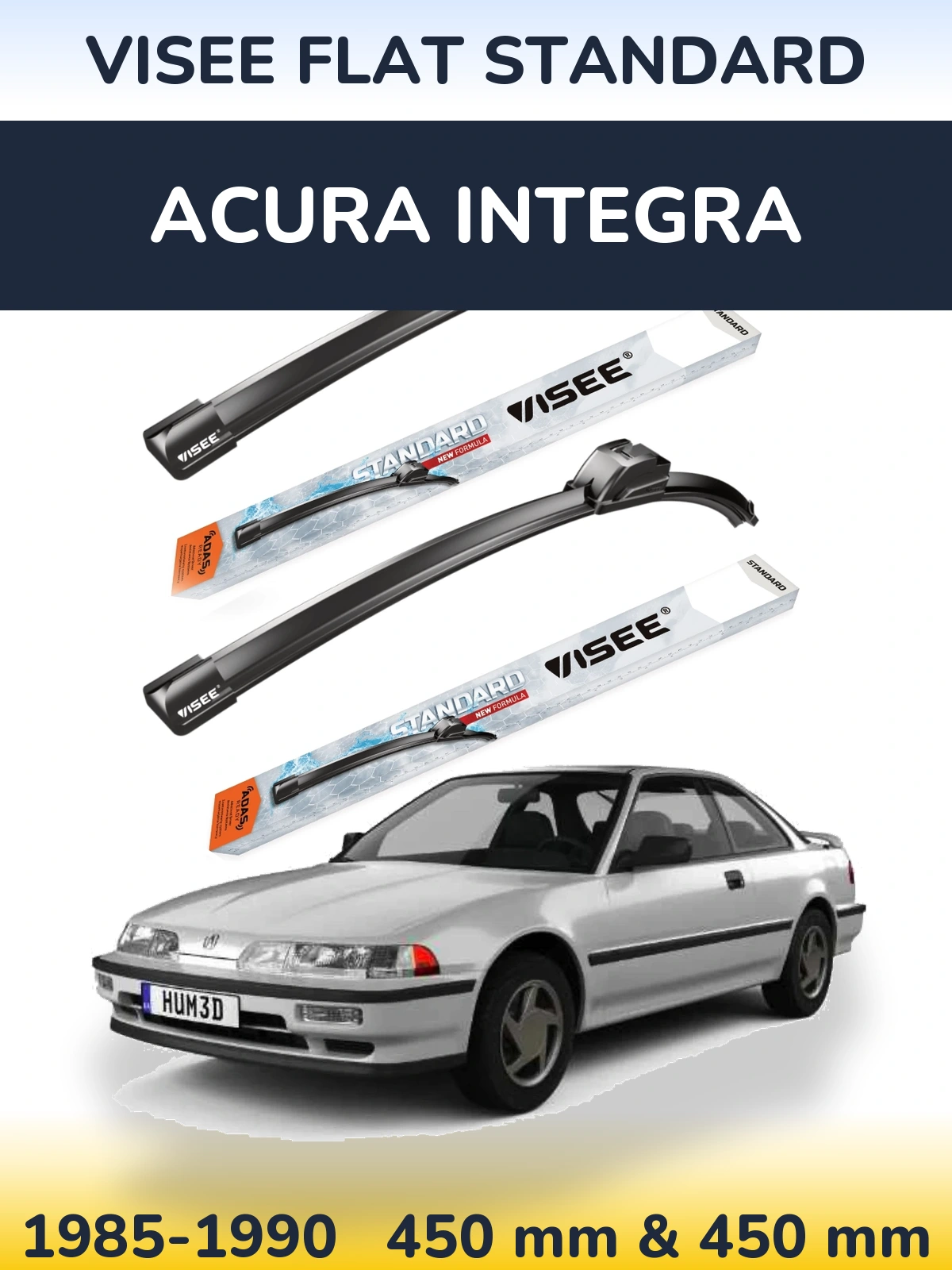 Ștergătoare VISEE FLAT STANDARD pentru Acura Integra