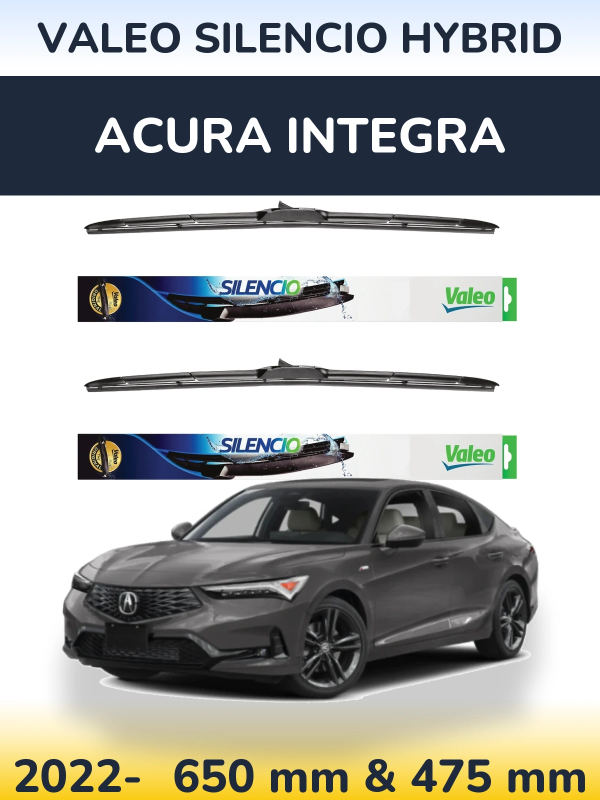 Ștergătoare Valeo Silencio Hybrid pentru Acura Integra