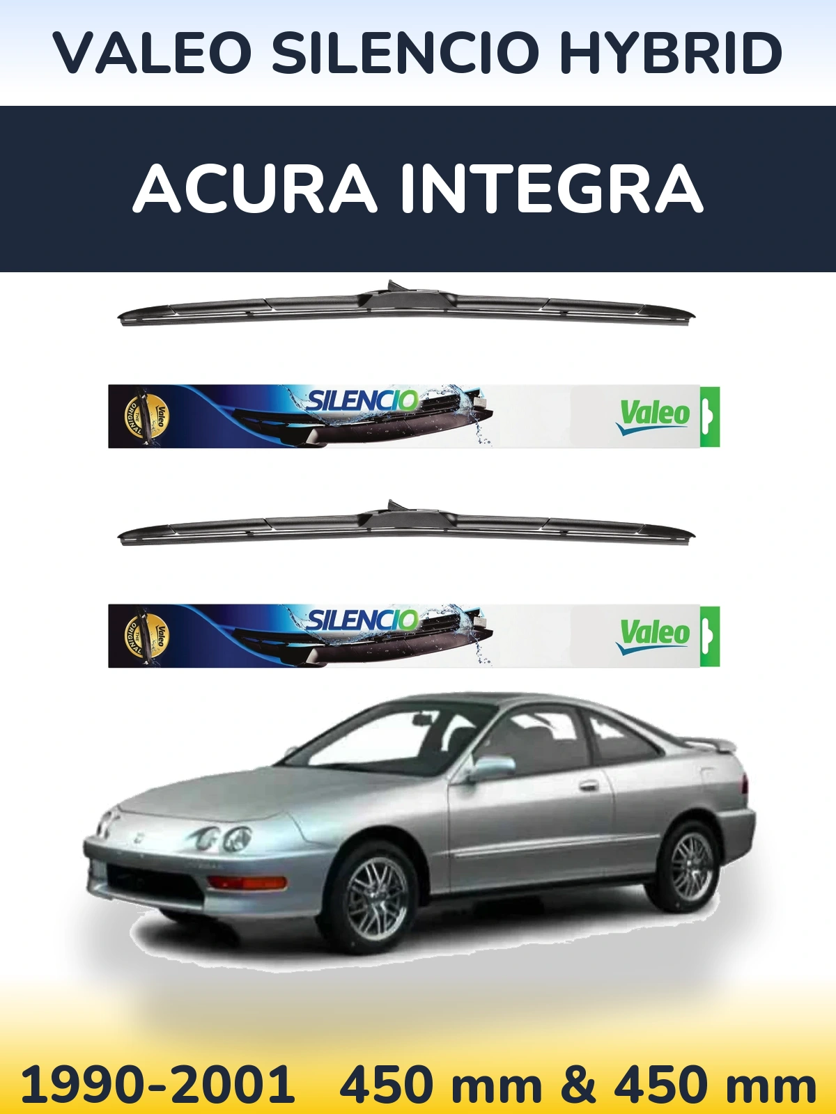 Ștergătoare Valeo Silencio Hybrid pentru Acura Integra