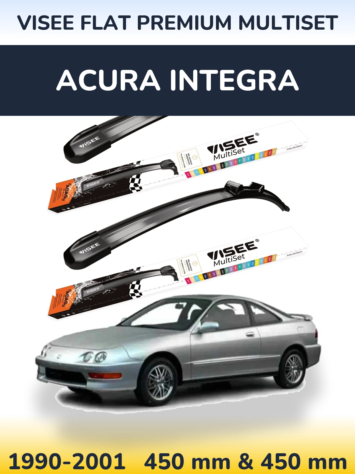 Ștergătoare VISEE FLAT PREMIUM MultiSet pentru Acura Integra