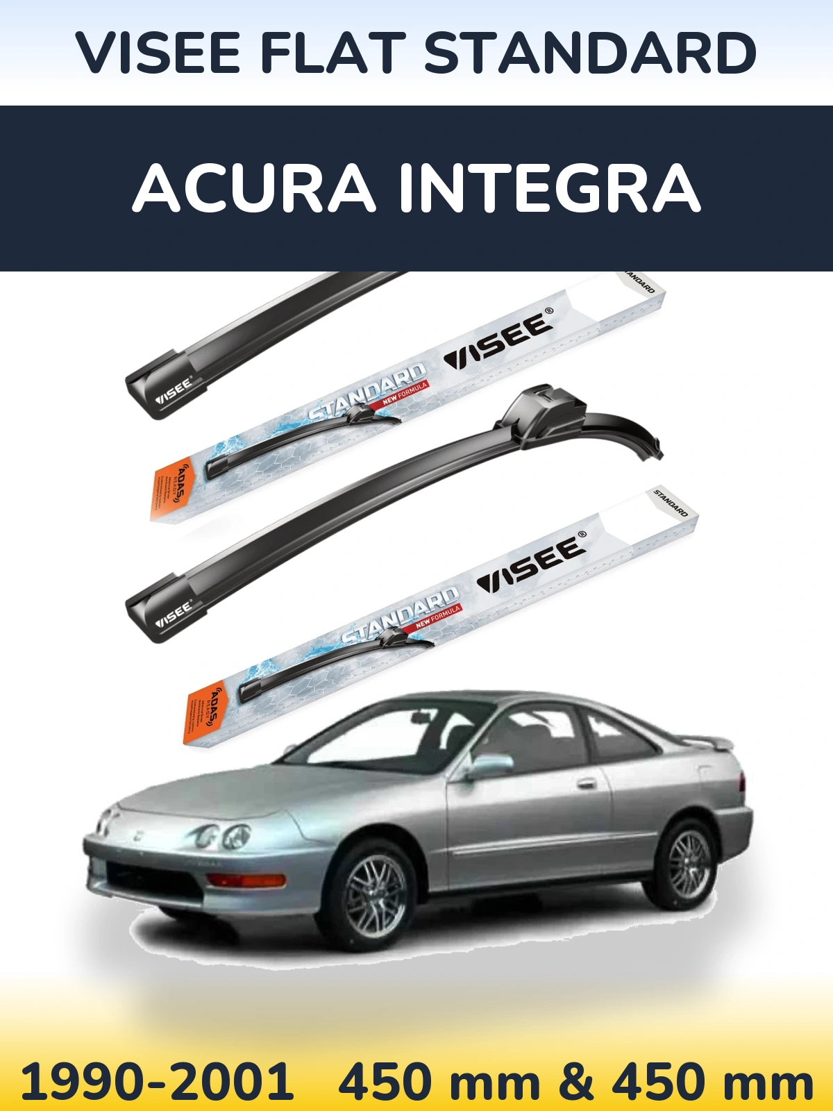 Ștergătoare VISEE FLAT STANDARD pentru Acura Integra