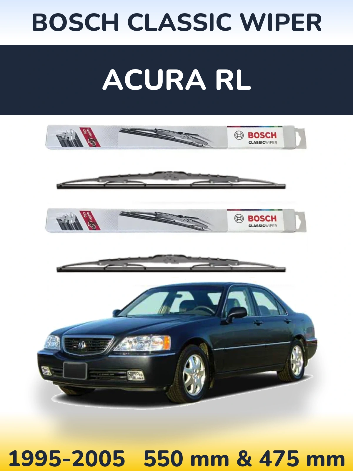 Ștergătoare BOSCH Classic Wiper pentru Acura RL