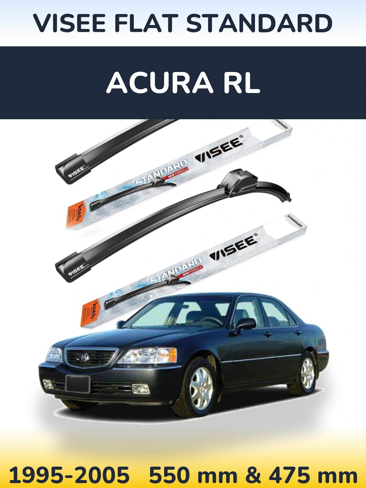 Ștergătoare VISEE FLAT STANDARD pentru Acura RL