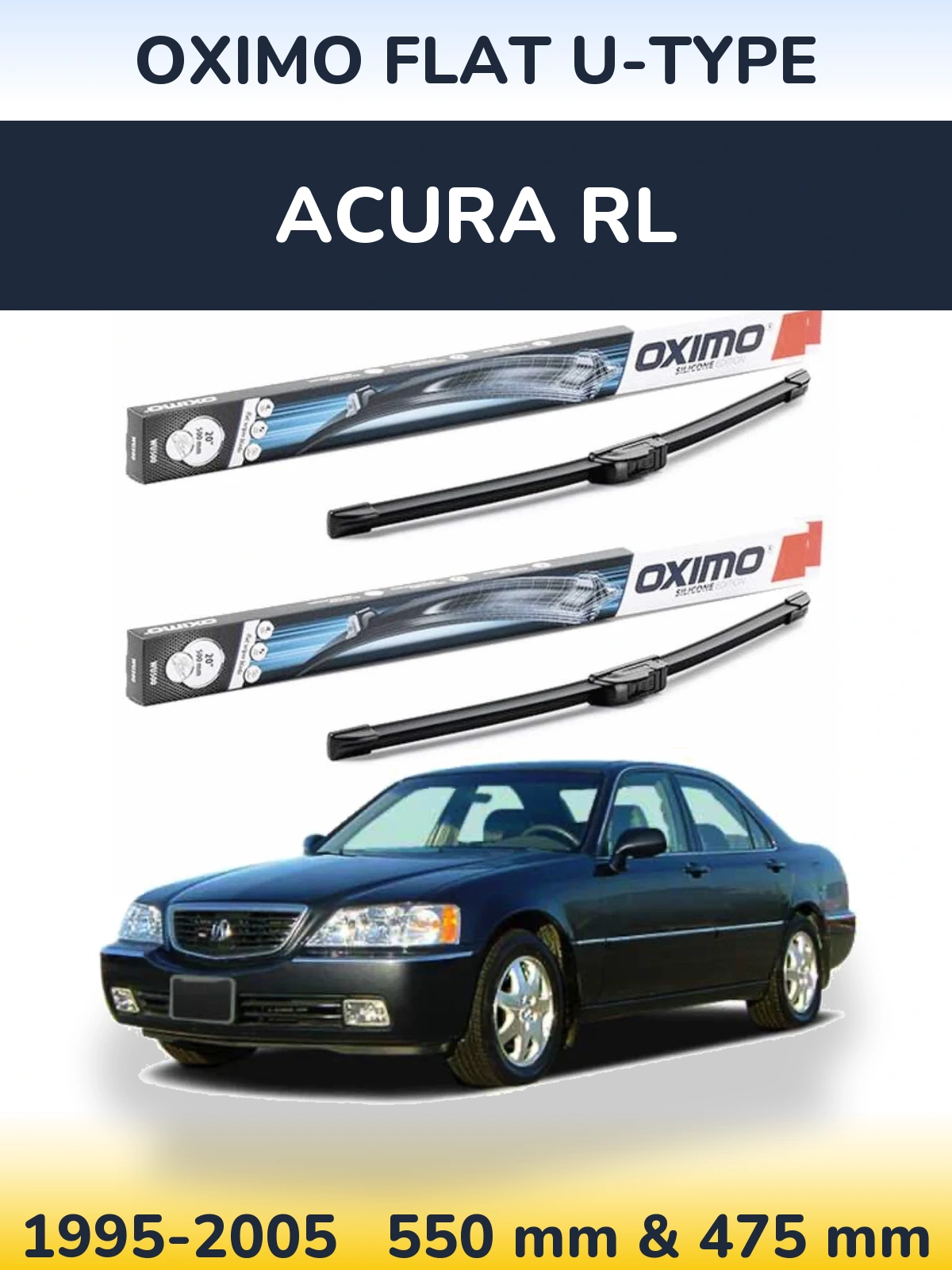 Ștergătoare Oximo Flat U-type pentru Acura RL