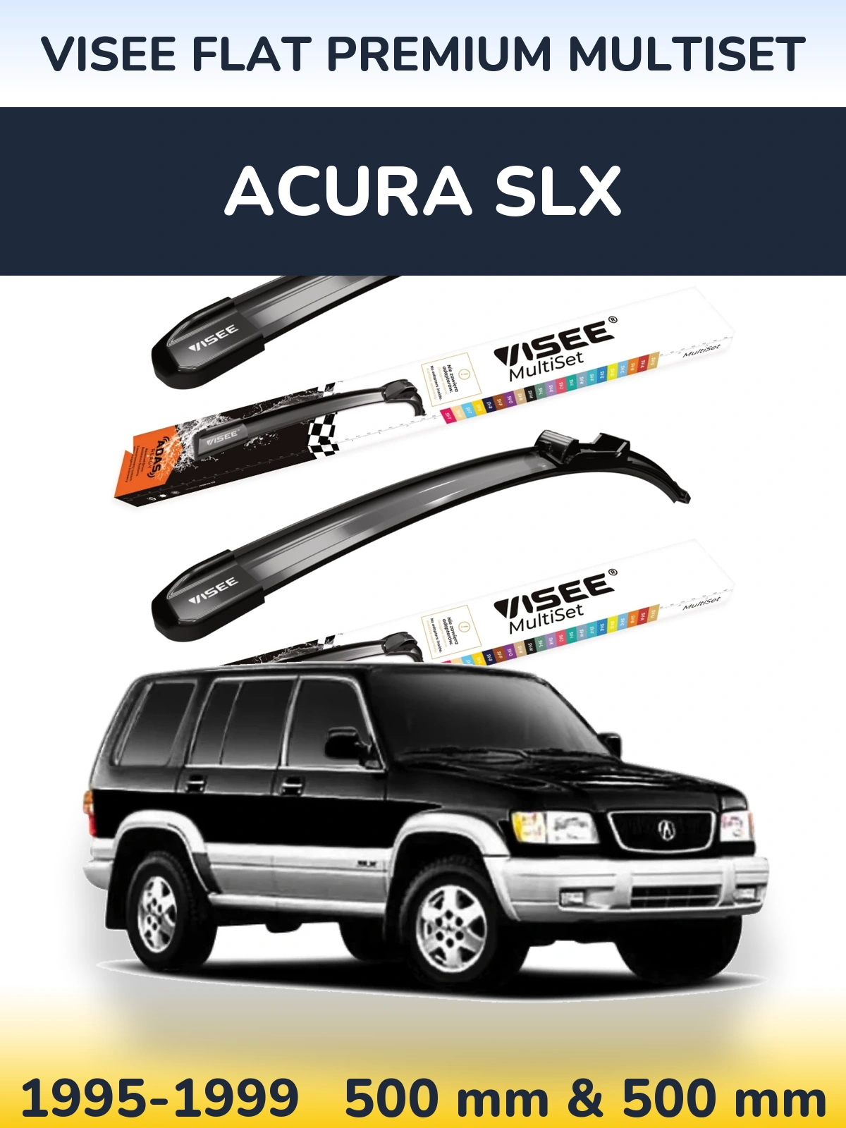 Ștergătoare VISEE FLAT PREMIUM MultiSet pentru Acura SLX
