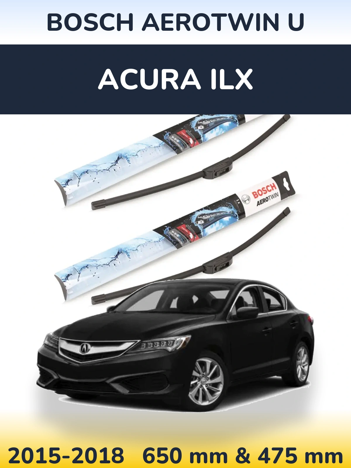 Ștergătoare BOSCH AeroTwin U pentru Acura ILX