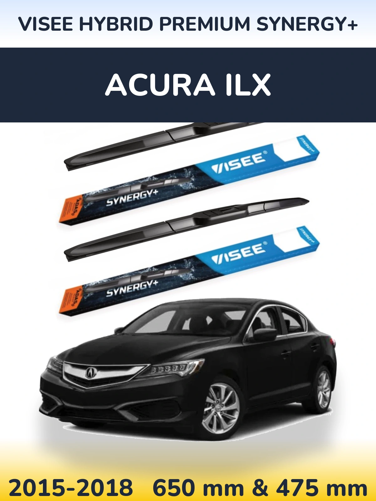 Ștergătoare VISEE HYBRID PREMIUM SYNERGY+ pentru Acura ILX