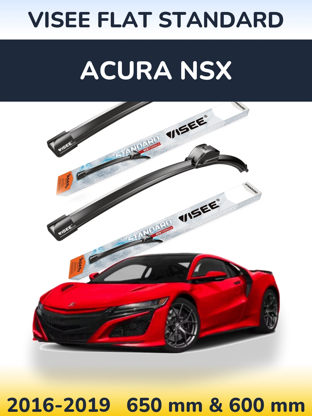 Ștergătoare VISEE FLAT STANDARD pentru Acura NSX
