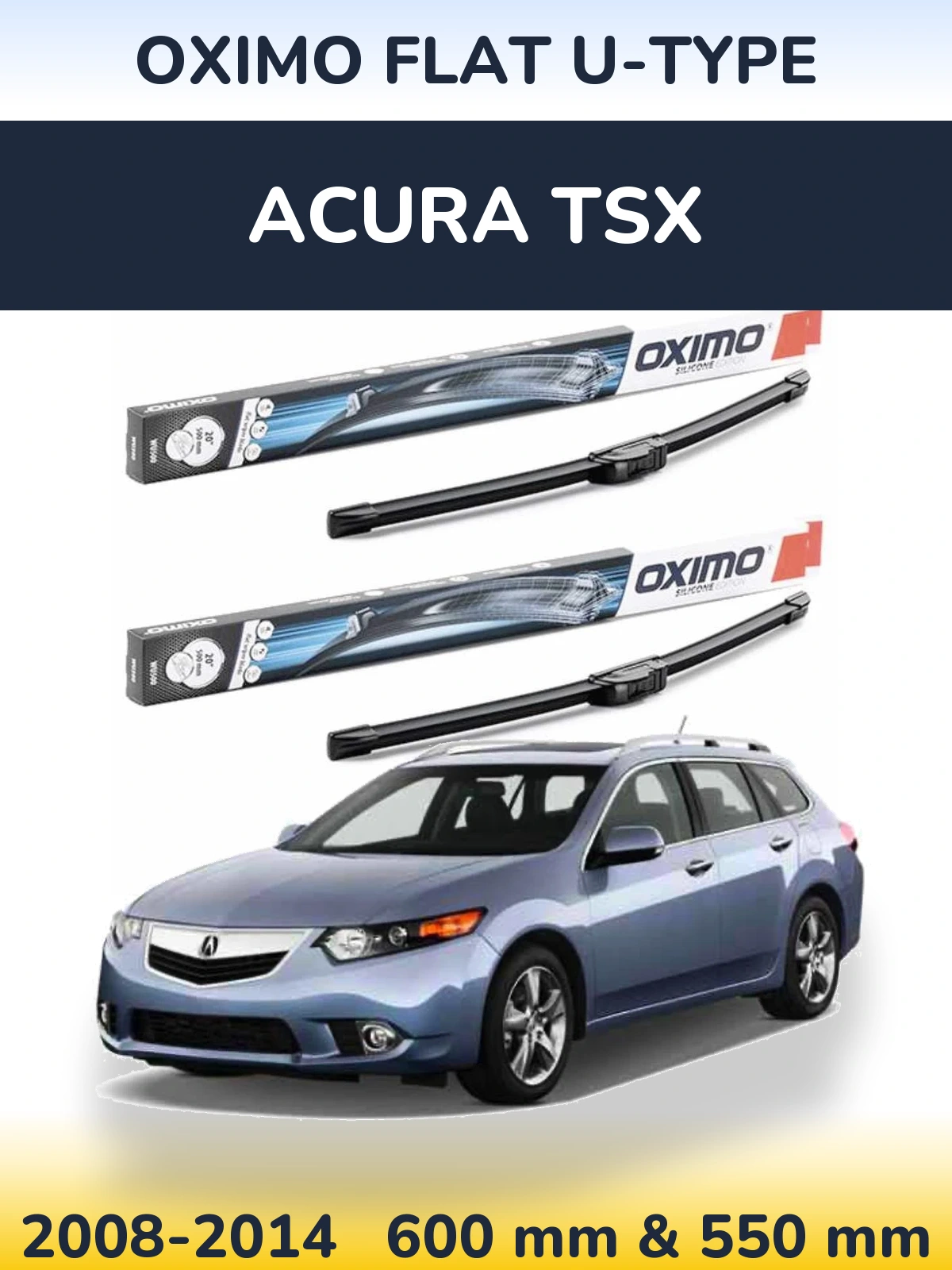 Ștergătoare Oximo Flat U-type pentru Acura TSX