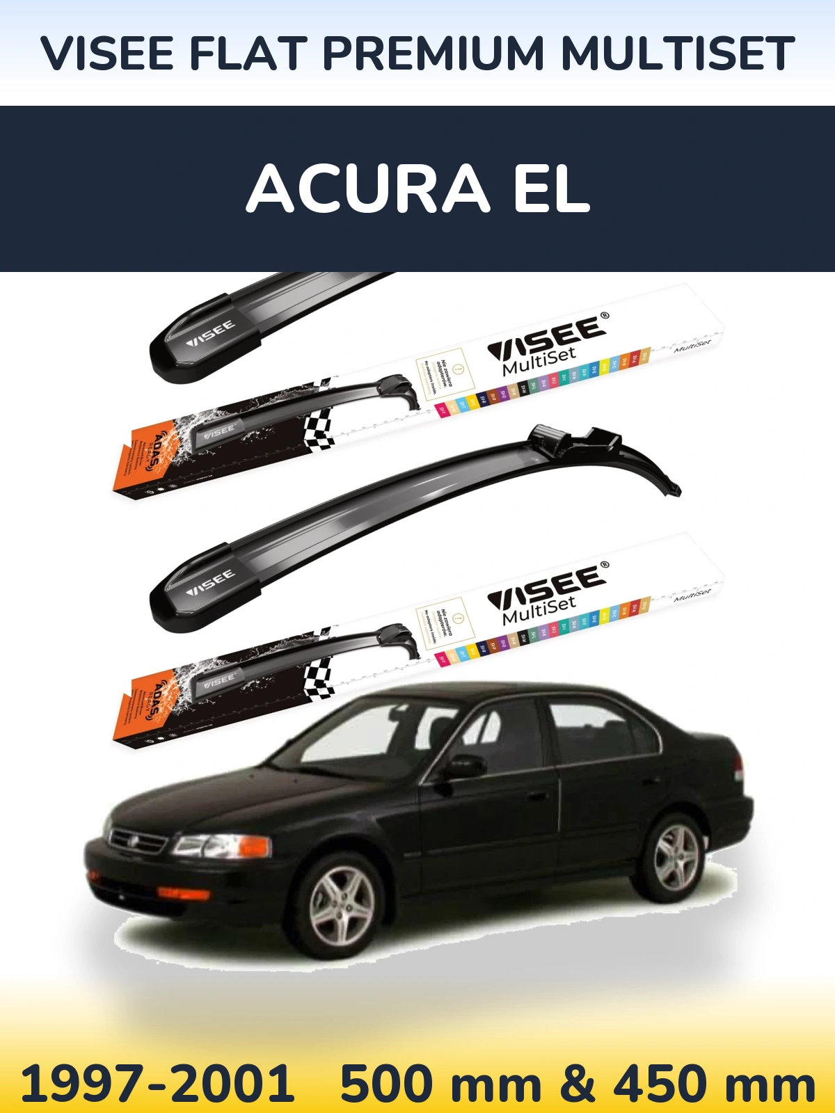 Ștergătoare VISEE FLAT PREMIUM MultiSet pentru Acura EL