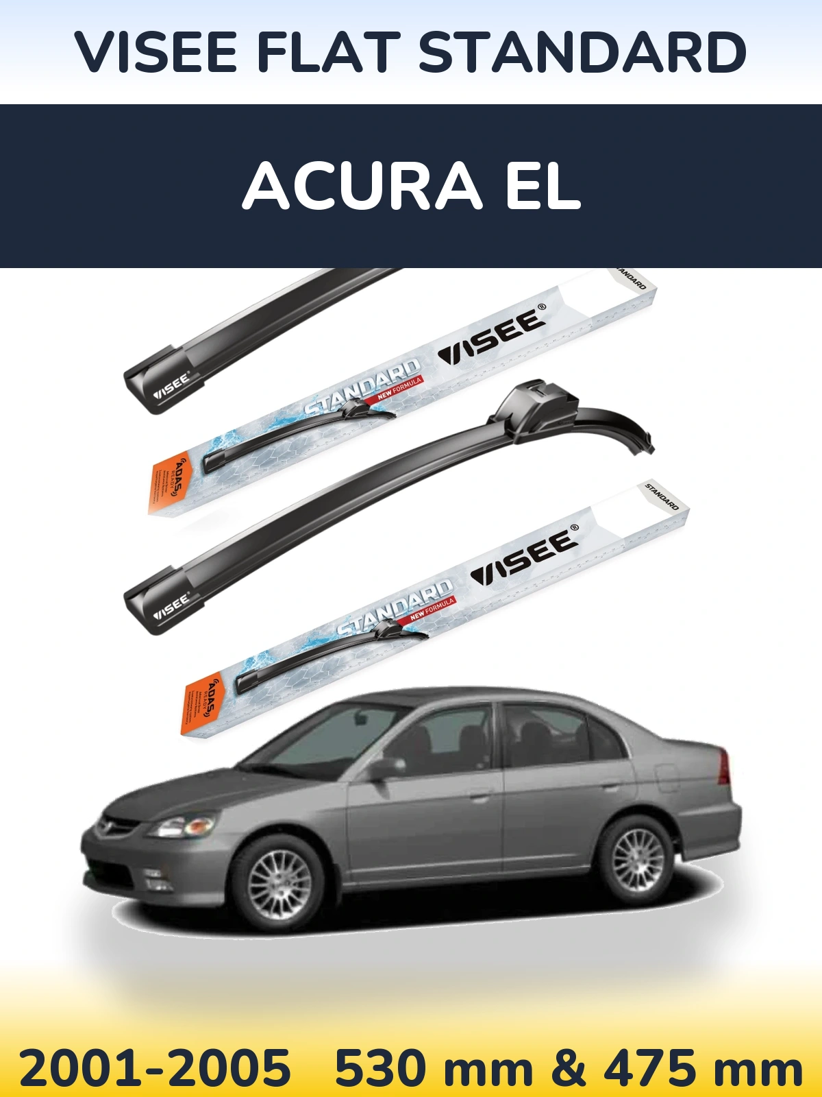 Ștergătoare VISEE FLAT STANDARD pentru Acura EL