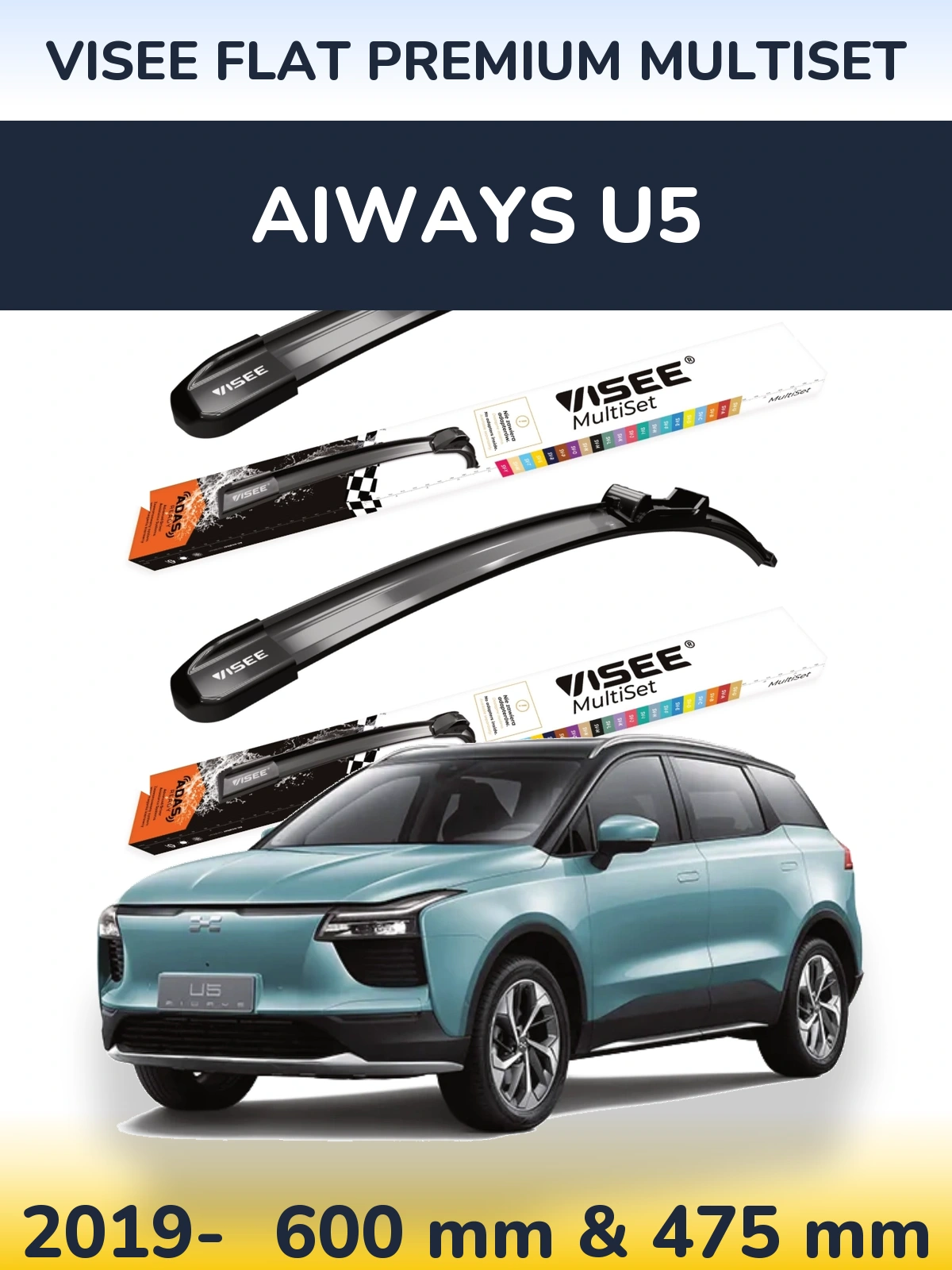 Ștergătoare VISEE FLAT PREMIUM MultiSet pentru Aiways U5