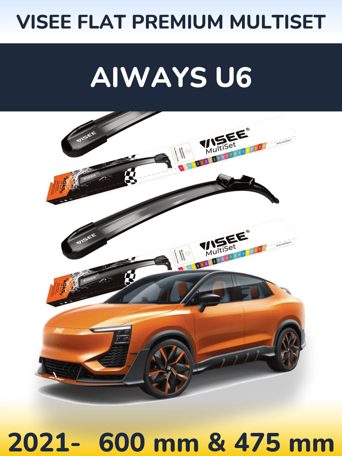 Ștergătoare VISEE FLAT PREMIUM MultiSet pentru Aiways U6