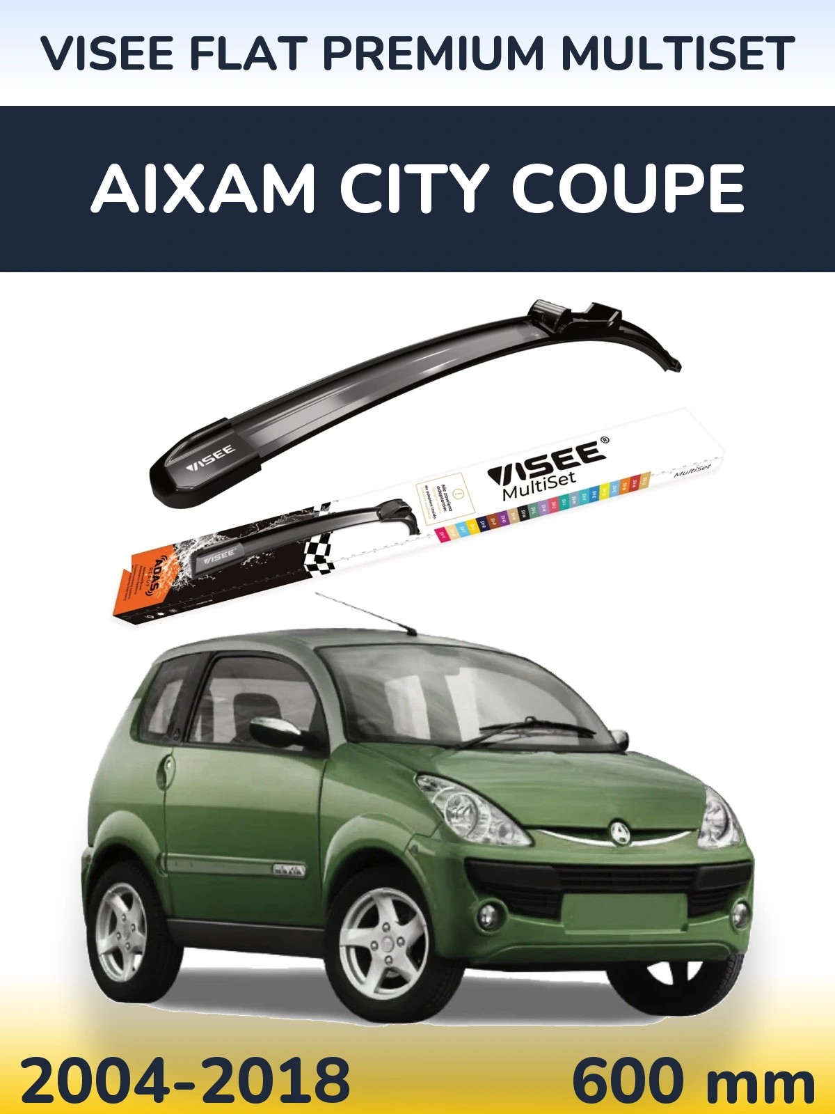 Ștergătoare VISEE FLAT PREMIUM MultiSet pentru Aixam City Coupe