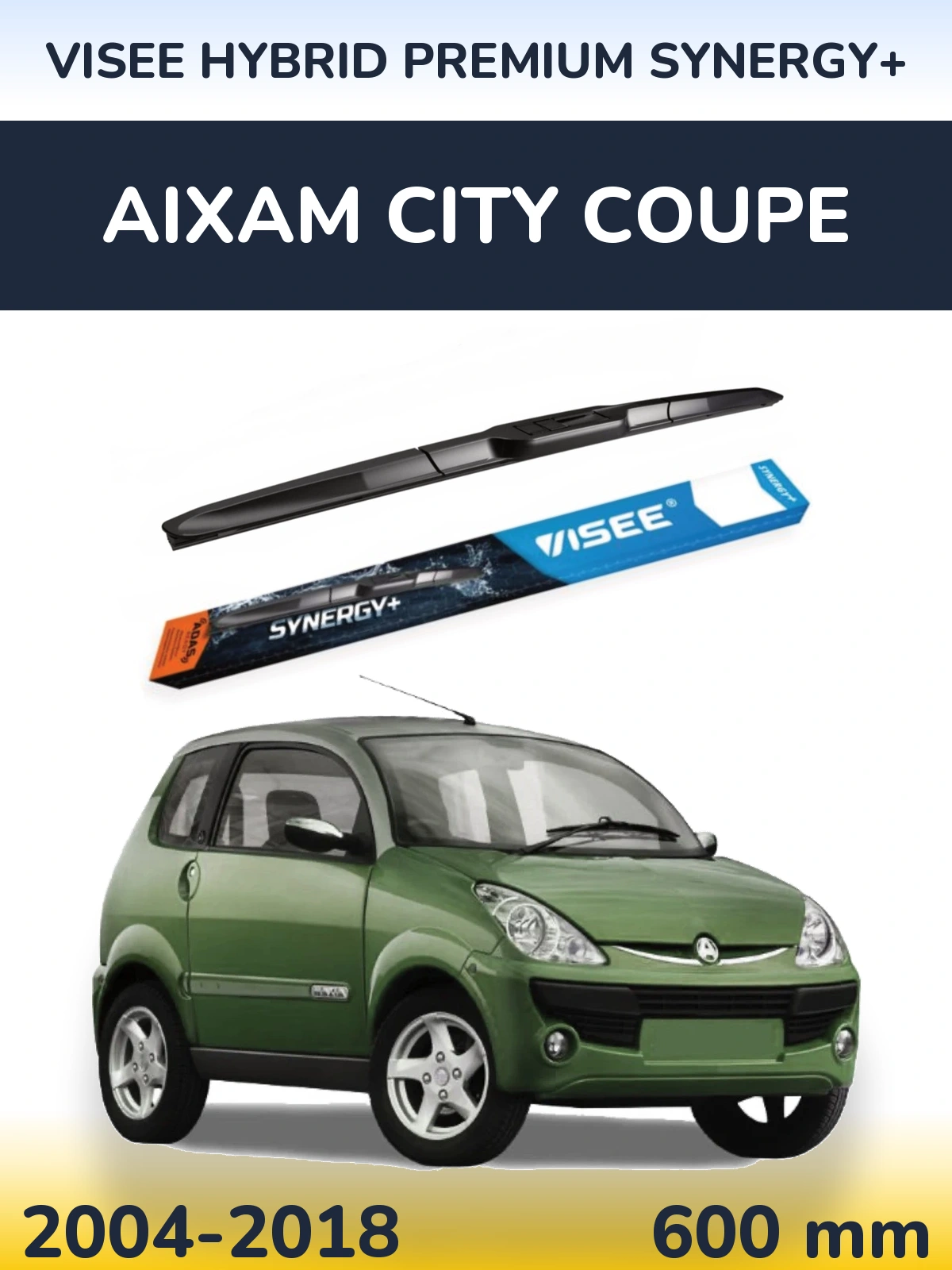 Ștergătoare VISEE HYBRID PREMIUM SYNERGY+ pentru Aixam City Coupe