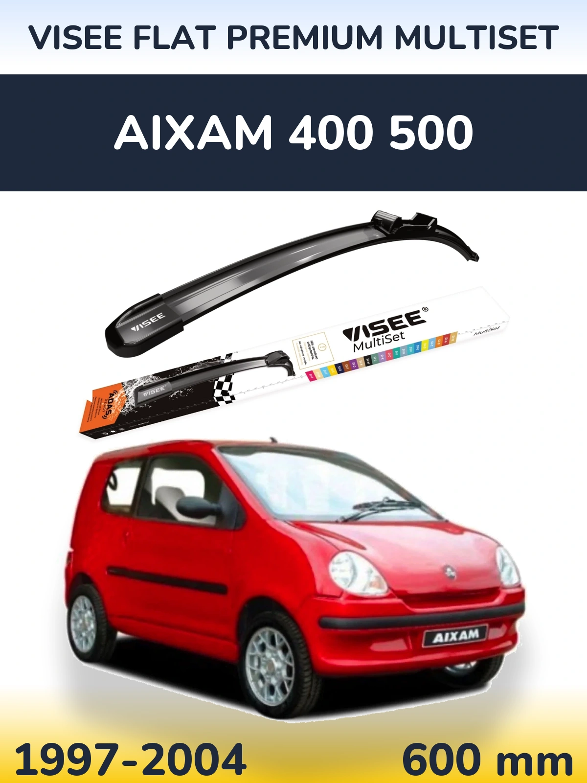 Ștergătoare VISEE FLAT PREMIUM MultiSet pentru Aixam 400 500